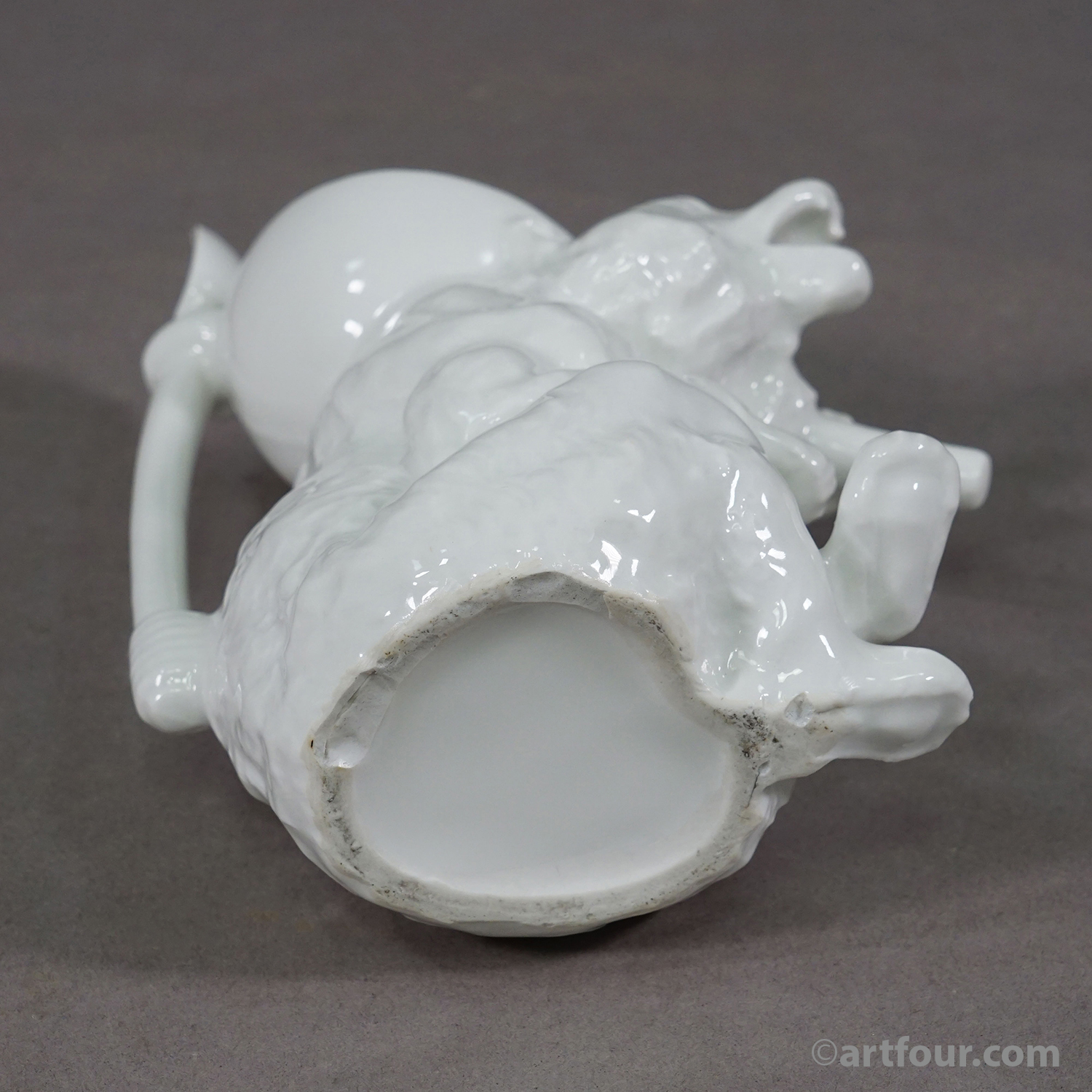 Rare Antique Porcelain Bear Jug / Figural Vessel, ca. 1900