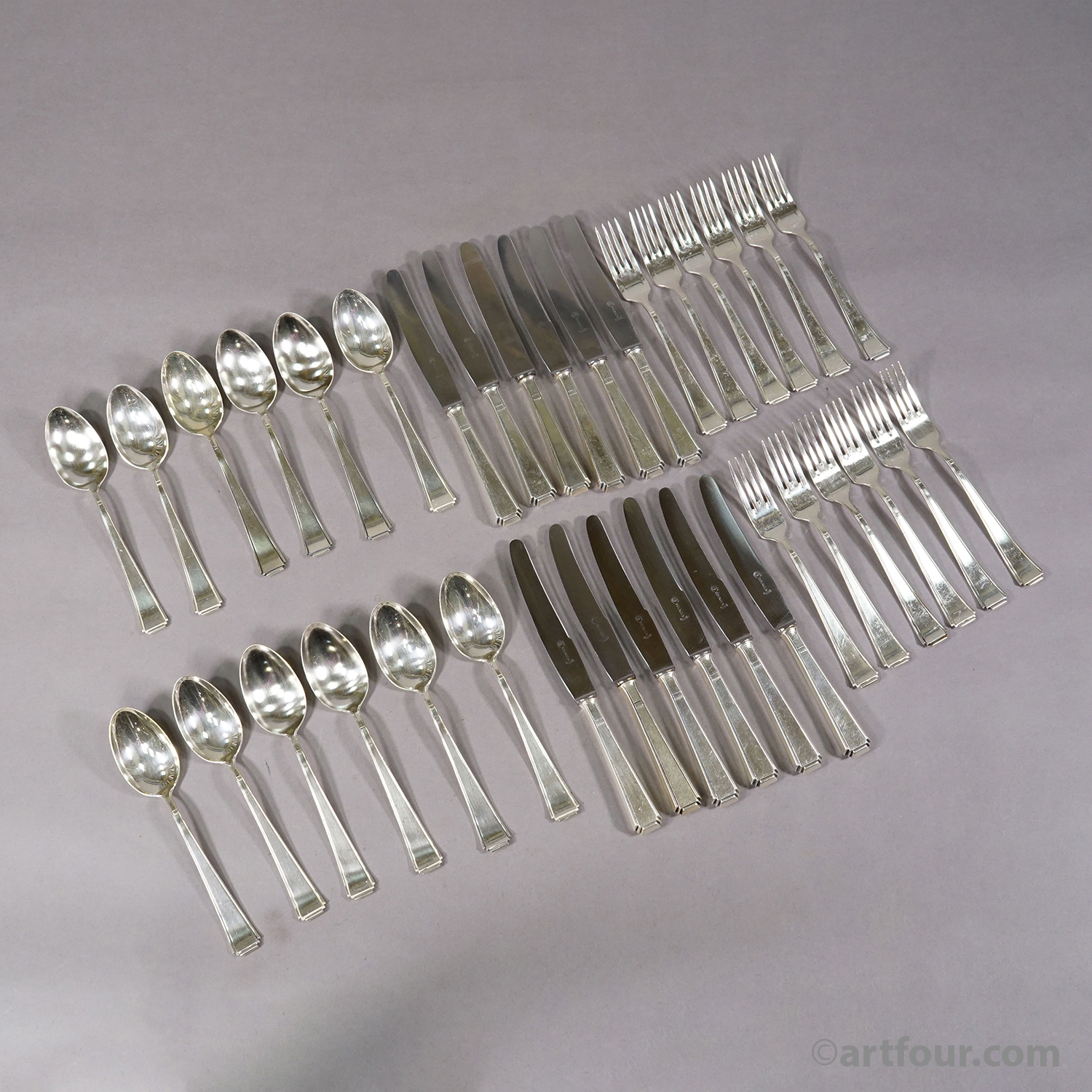Antique Art Deco Flatware Set with 36 pieces by Colsman, ca.1930