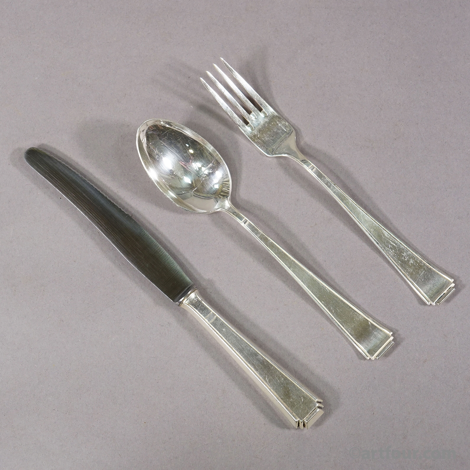 Antique Art Deco Flatware Set with 36 pieces by Colsman, ca.1930