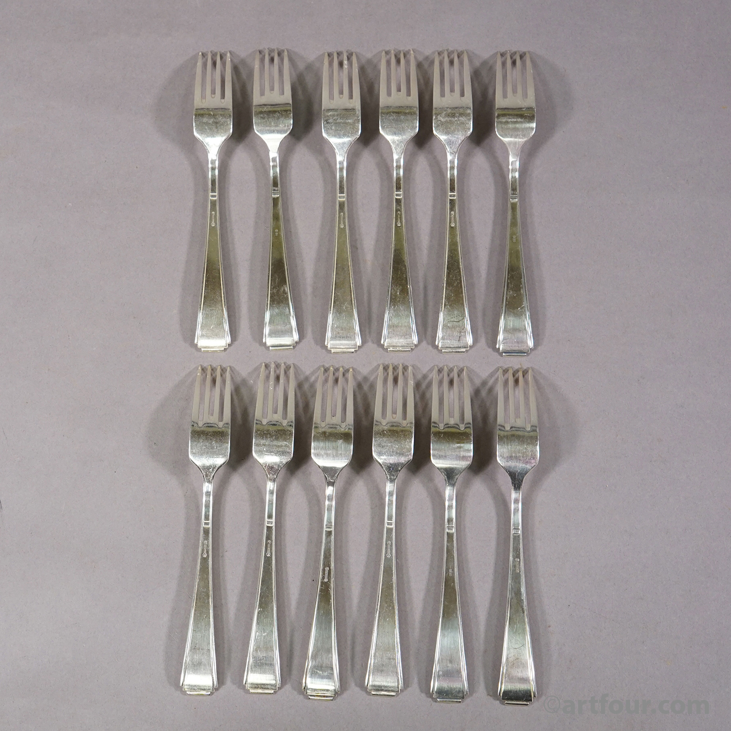 Antique Art Deco Flatware Set with 36 pieces by Colsman, ca.1930