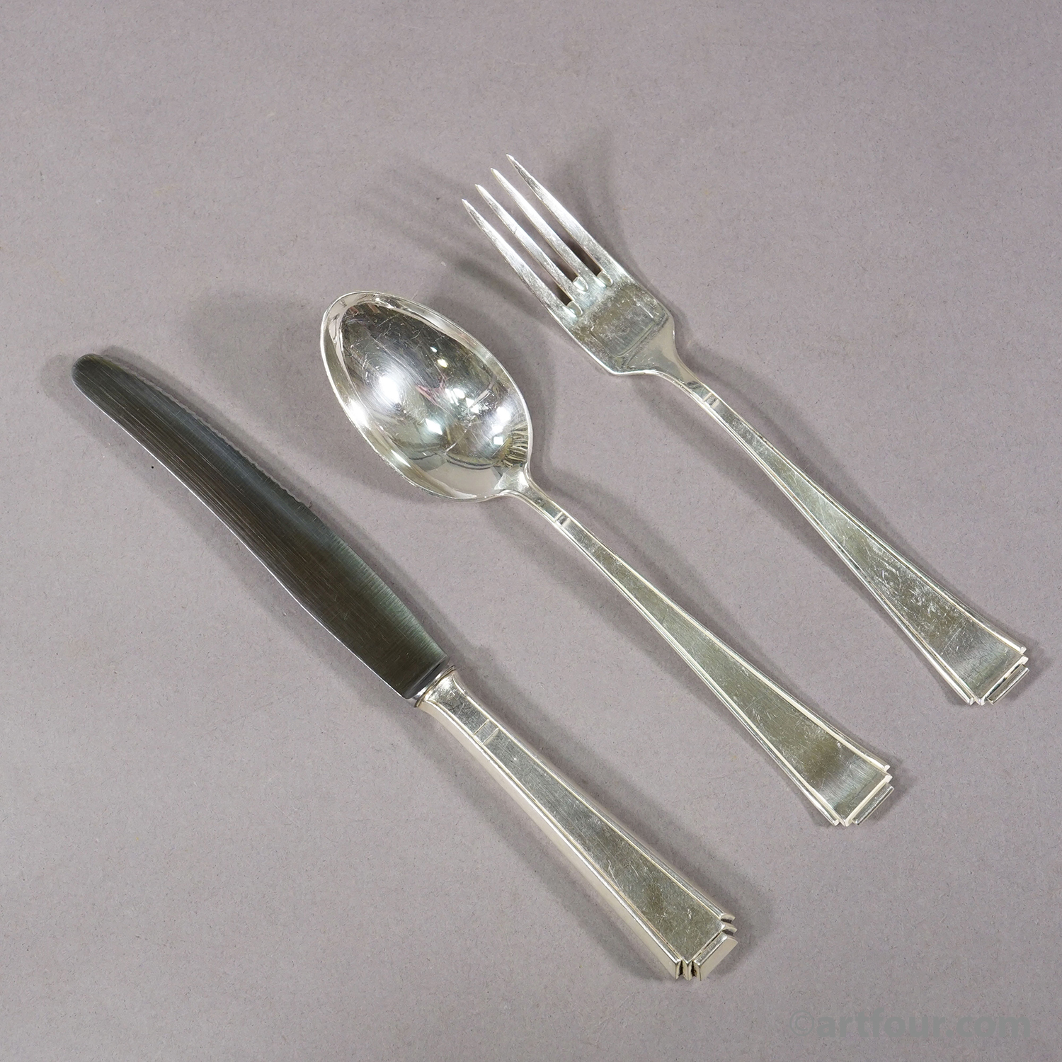 Antique Art Deco Flatware Set with 146 pieces by Colsman, ca.1930