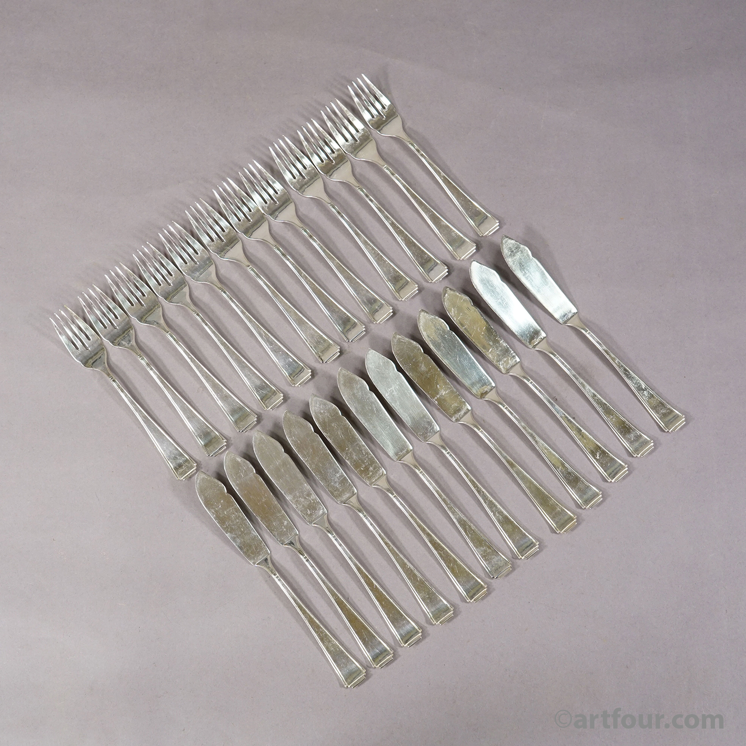 Antique Art Deco Flatware Set with 146 pieces by Colsman, ca.1930