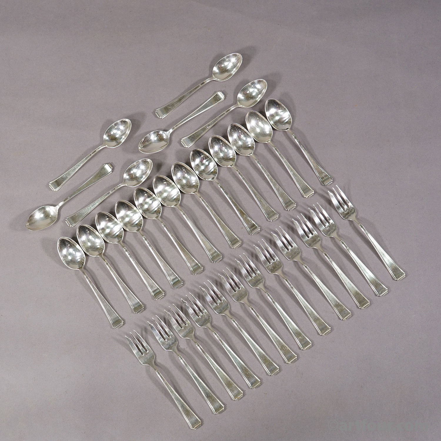 Antique Art Deco Flatware Set with 146 pieces by Colsman, ca.1930