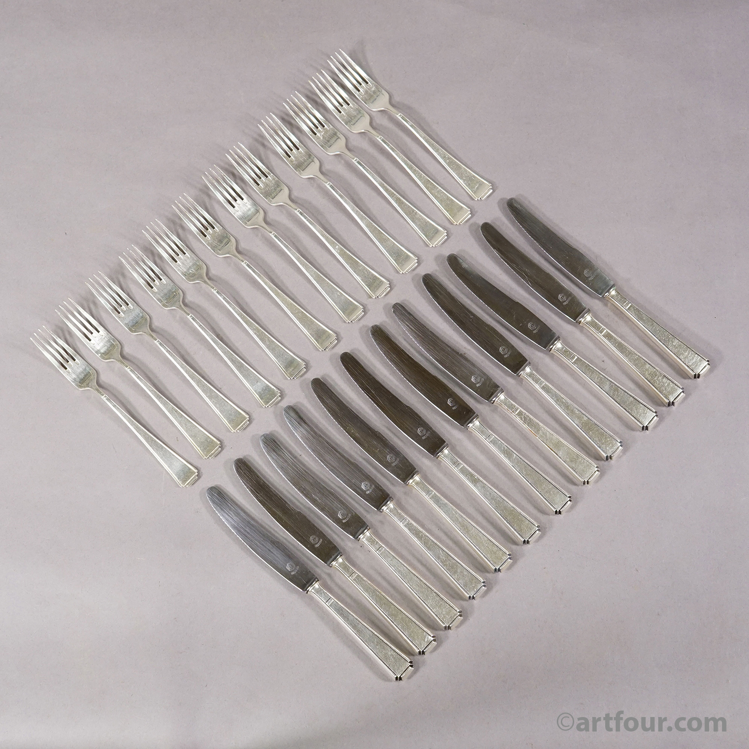Antique Art Deco Flatware Set with 146 pieces by Colsman, ca.1930