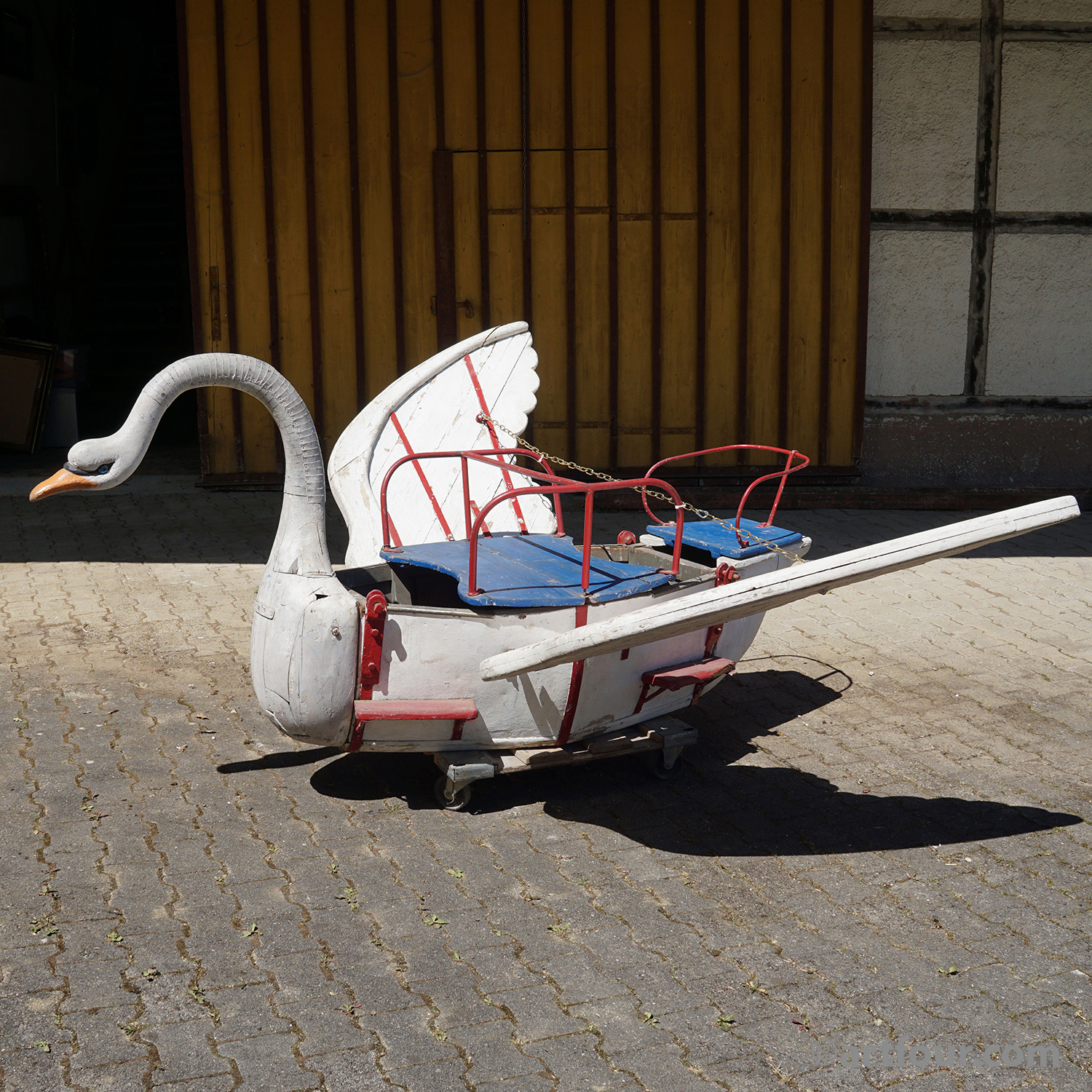 Rare Antique Swan Carousel Gondola – Franz Gundelwein, Germany ca. 1910