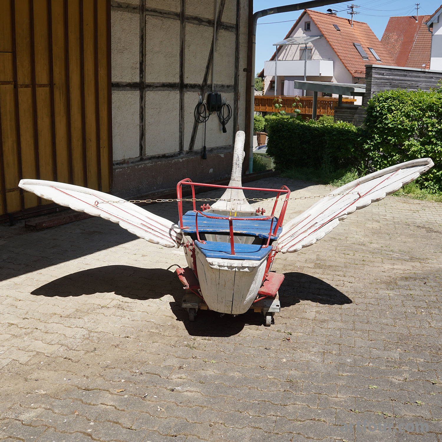 Rare Antique Swan Carousel Gondola – Franz Gundelwein, Germany ca. 1910