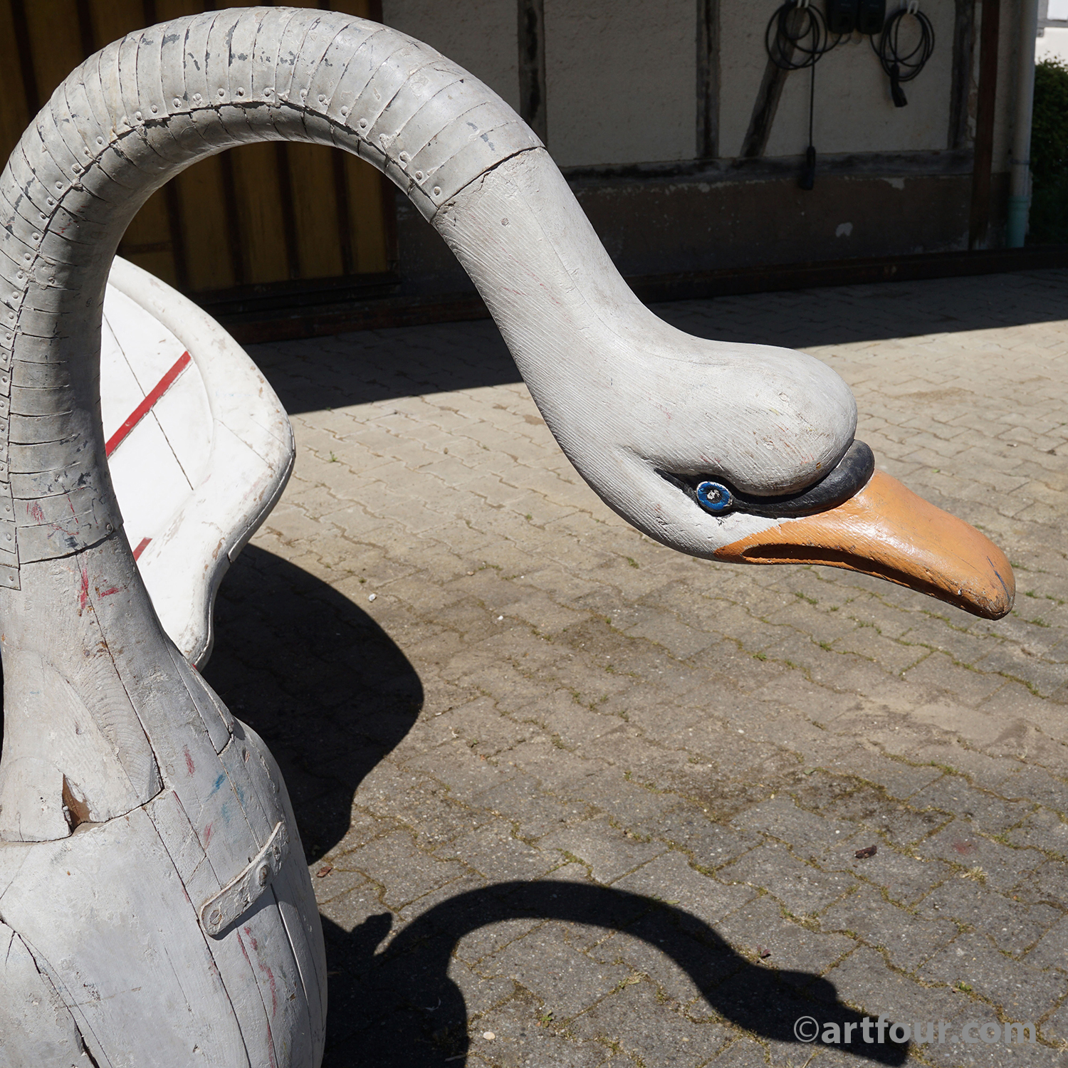 Rare Antique Swan Carousel Gondola – Franz Gundelwein, Germany ca. 1910