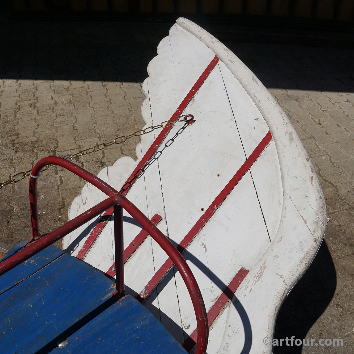 Rare Antique Swan Carousel Gondola – Franz Gundelwein, Germany ca. 1910