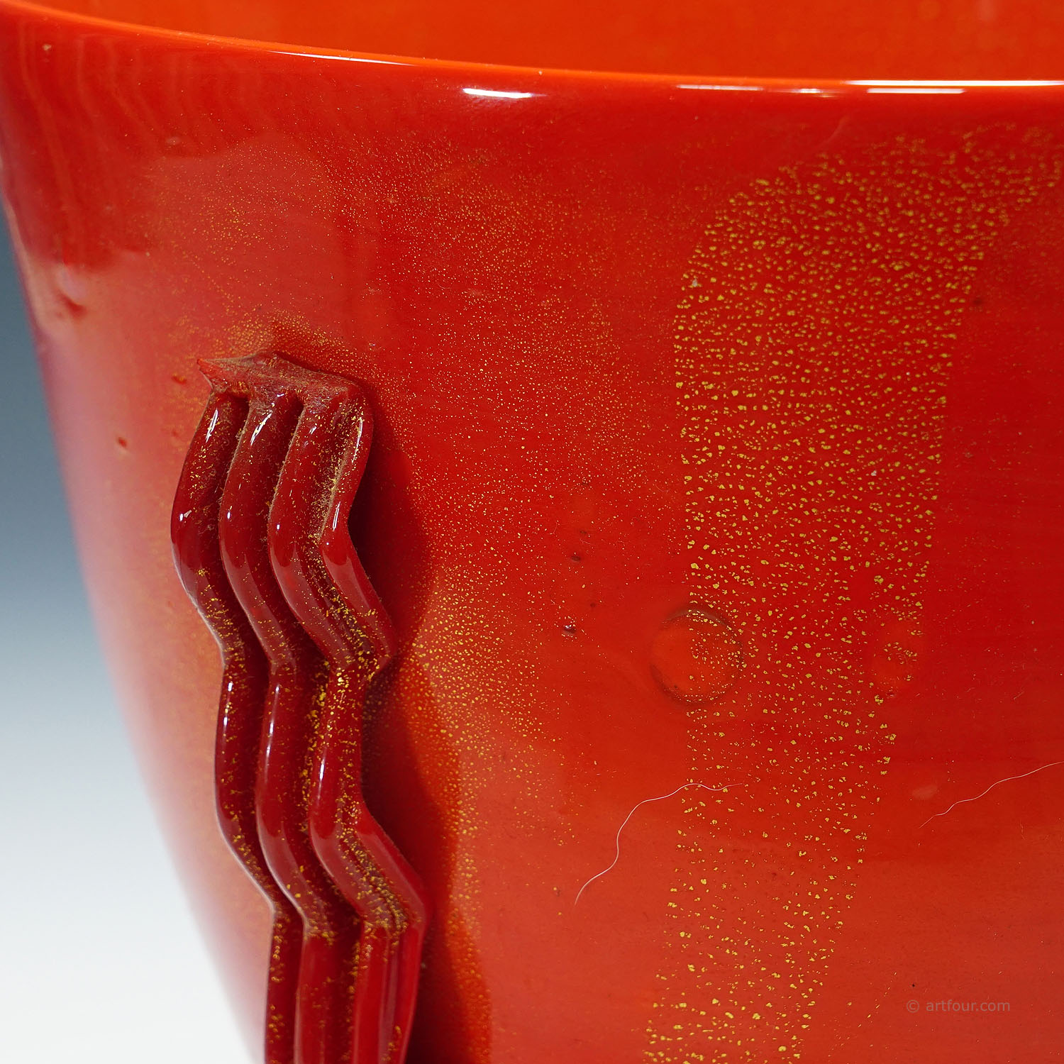 Rare Pasta Vitrea Vase by Napoleone Martinuzzi for Venini Murano ca. 1930s