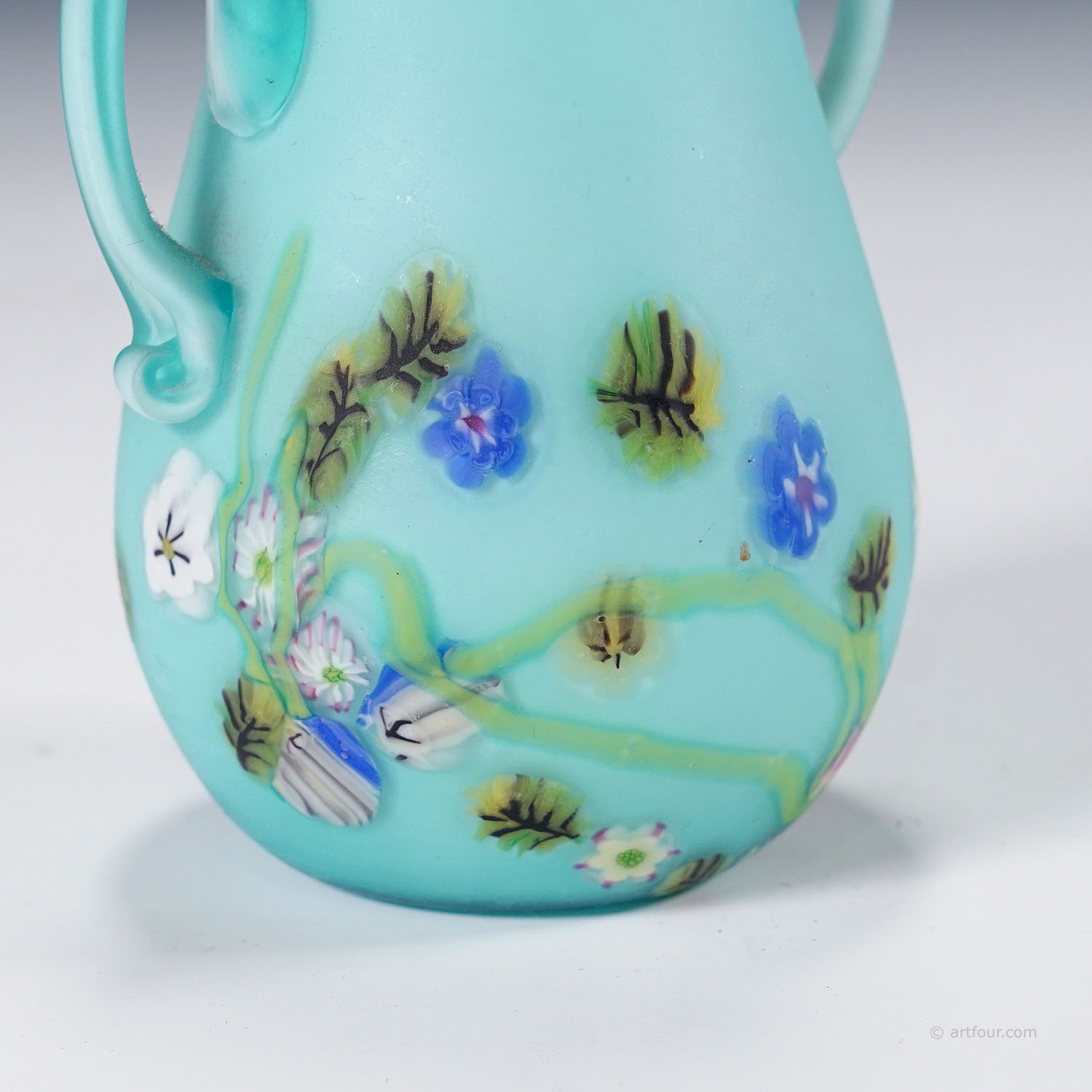 Rare Floreali Vase, Fratelli Toso Murano ca. 1920s