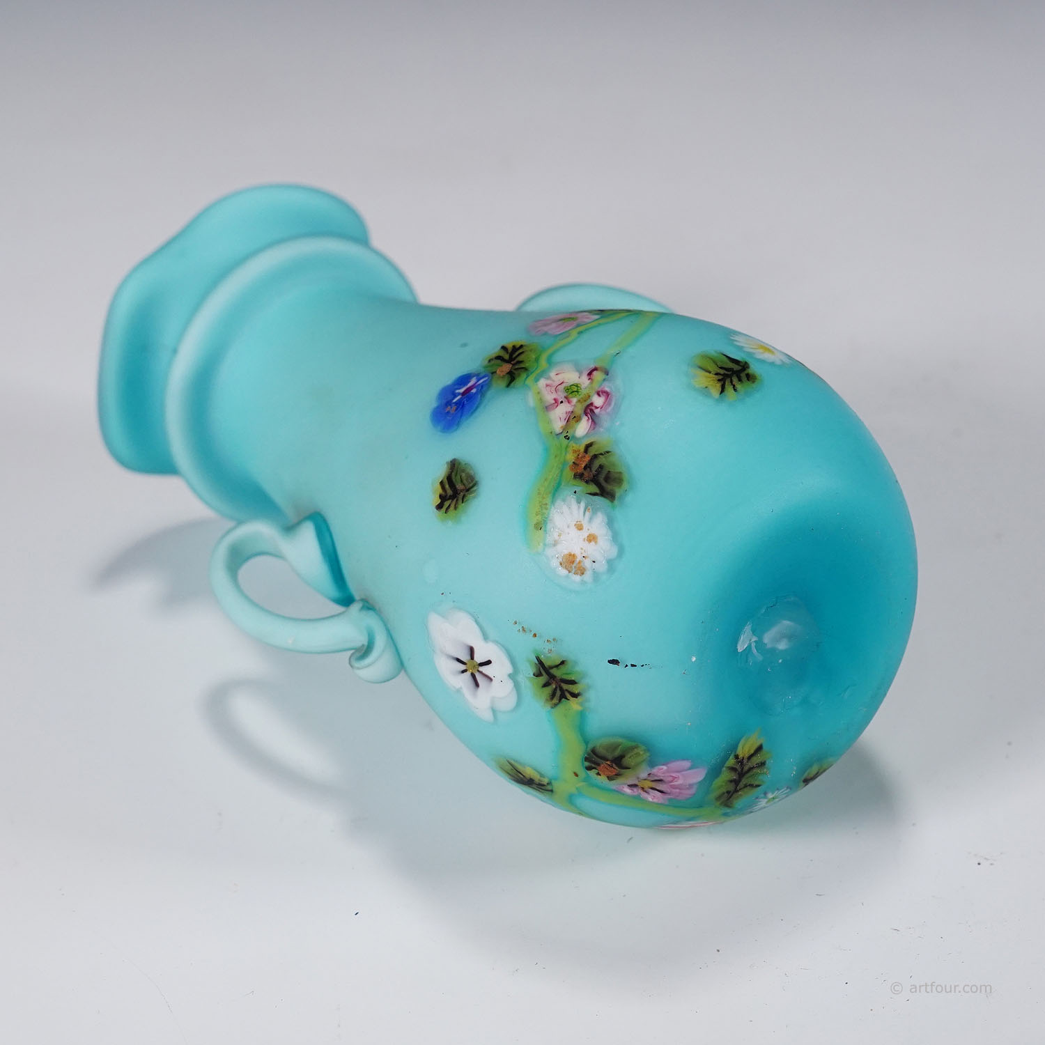 Rare Floreali Vase, Fratelli Toso Murano ca. 1920s