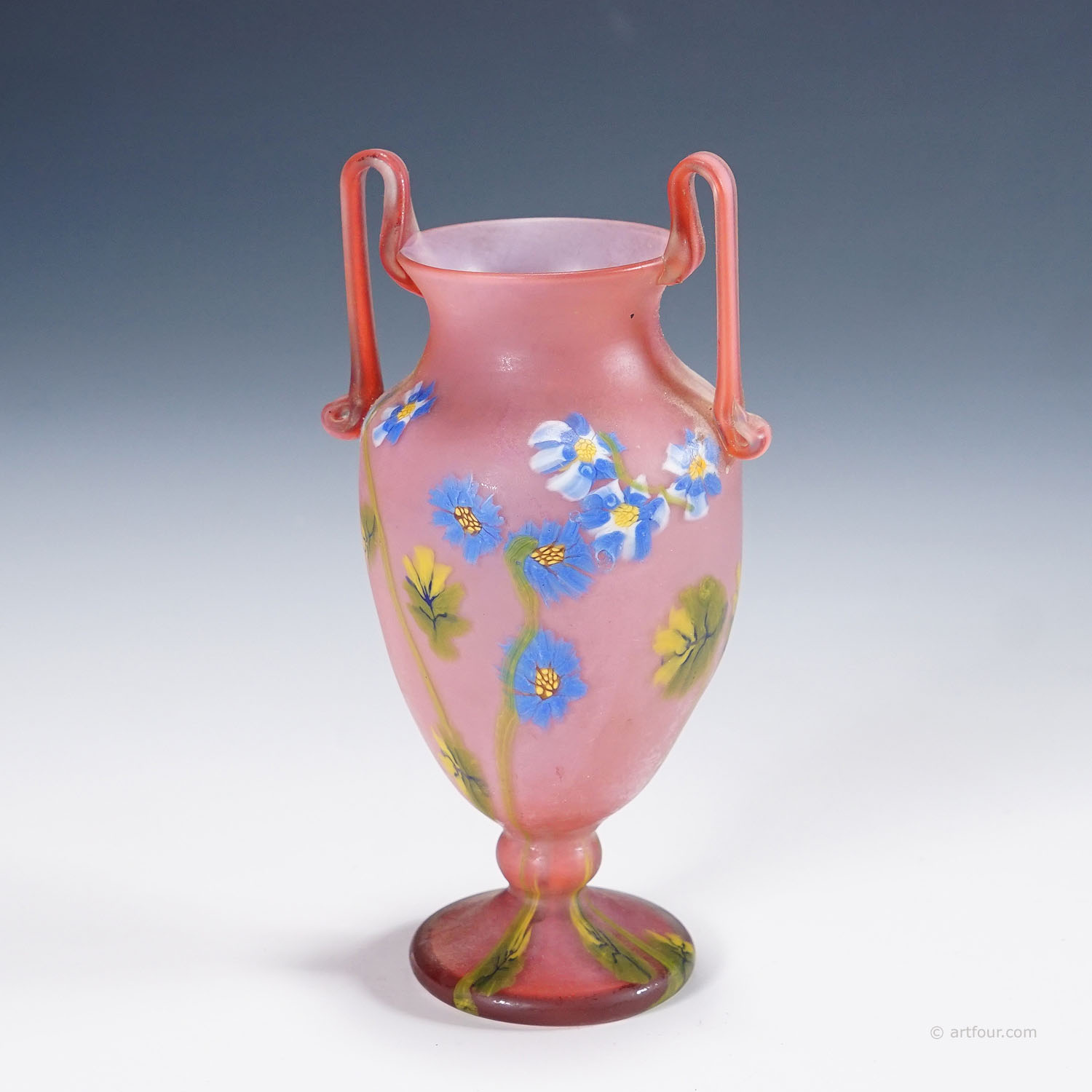 Rare Floreali Vase, Fratelli Toso Murano ca. 1920s