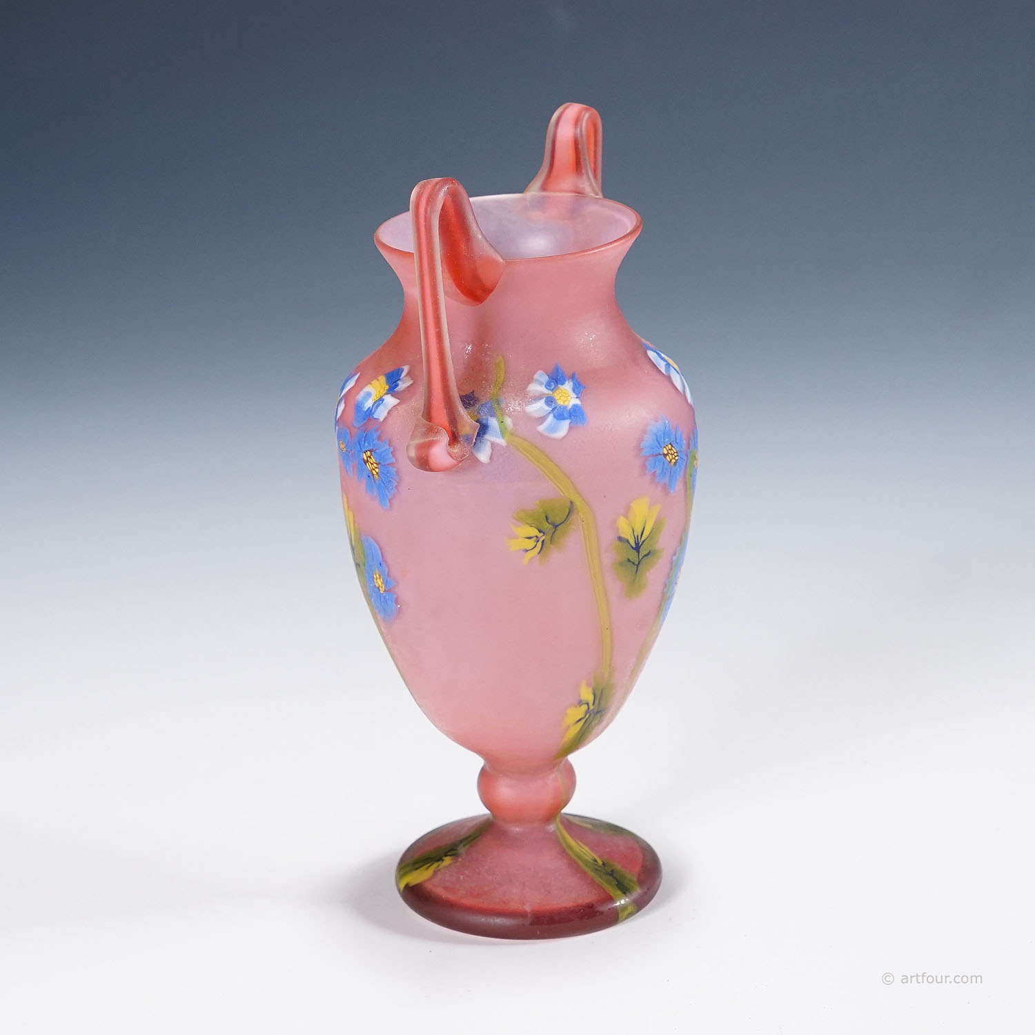 Rare Floreali Vase, Fratelli Toso Murano ca. 1920s