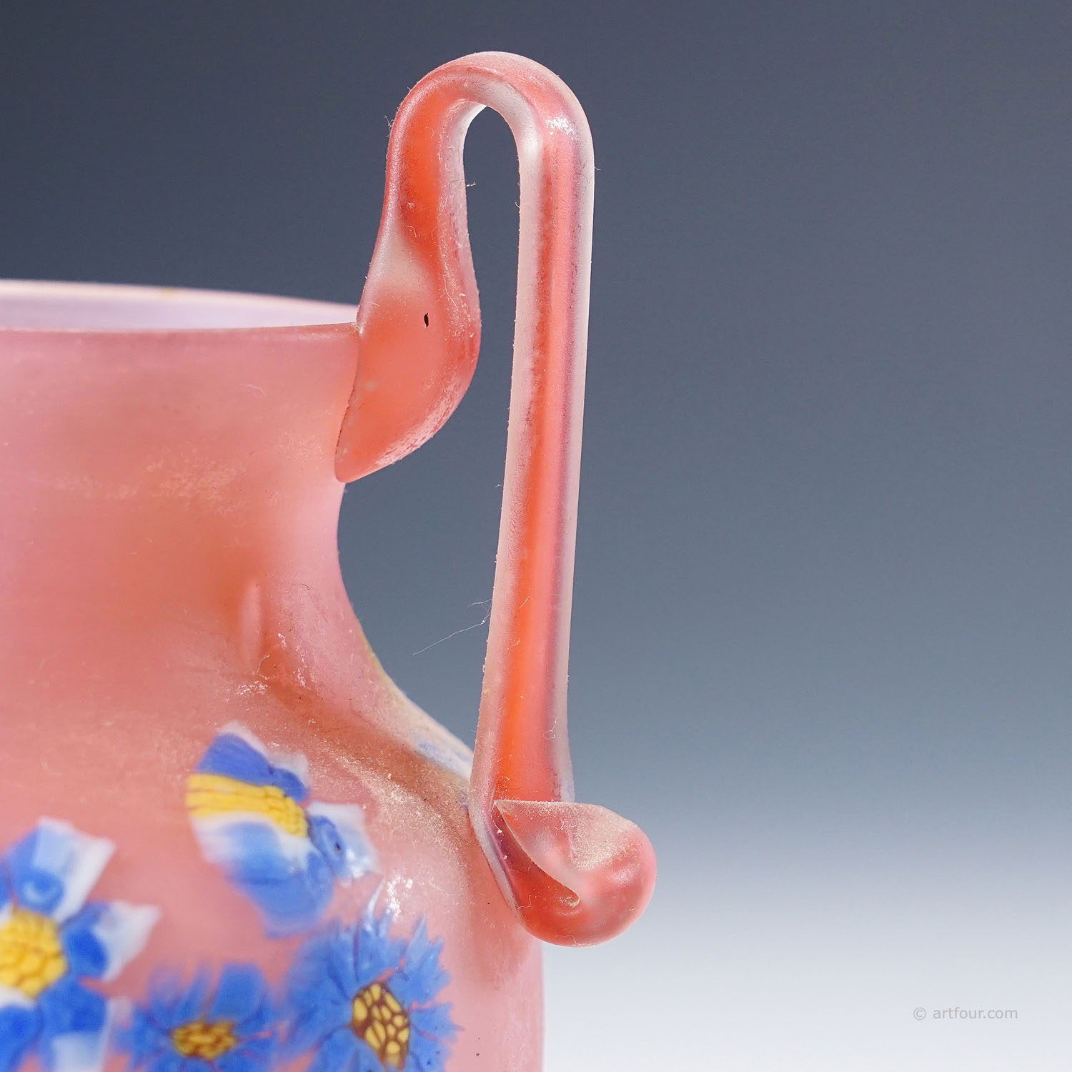 Rare Floreali Vase, Fratelli Toso Murano ca. 1920s