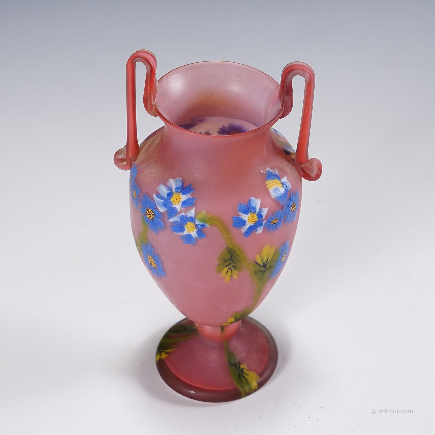 Rare Floreali Vase, Fratelli Toso Murano ca. 1920s