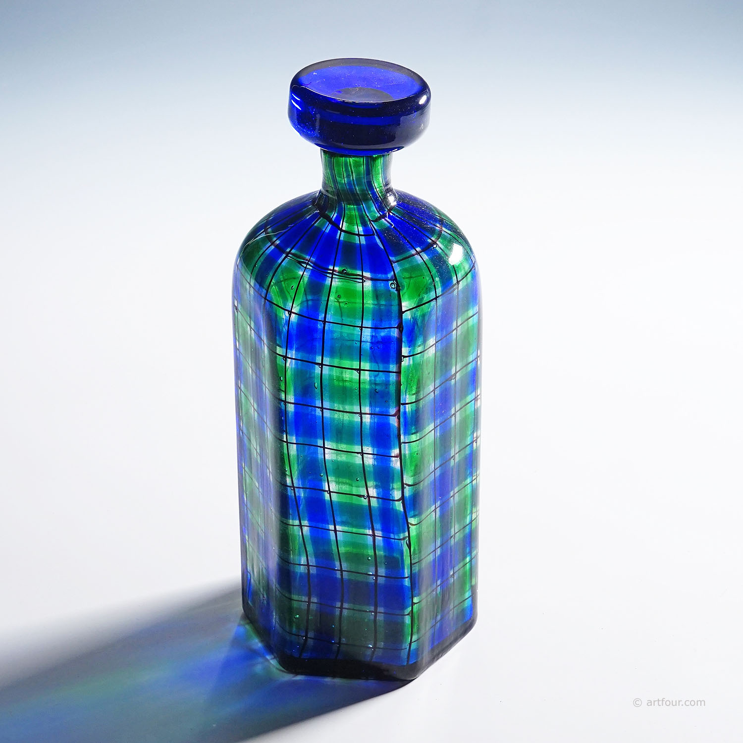 Vintage Barovier & Toso for Christian Dior Tartan Bottle