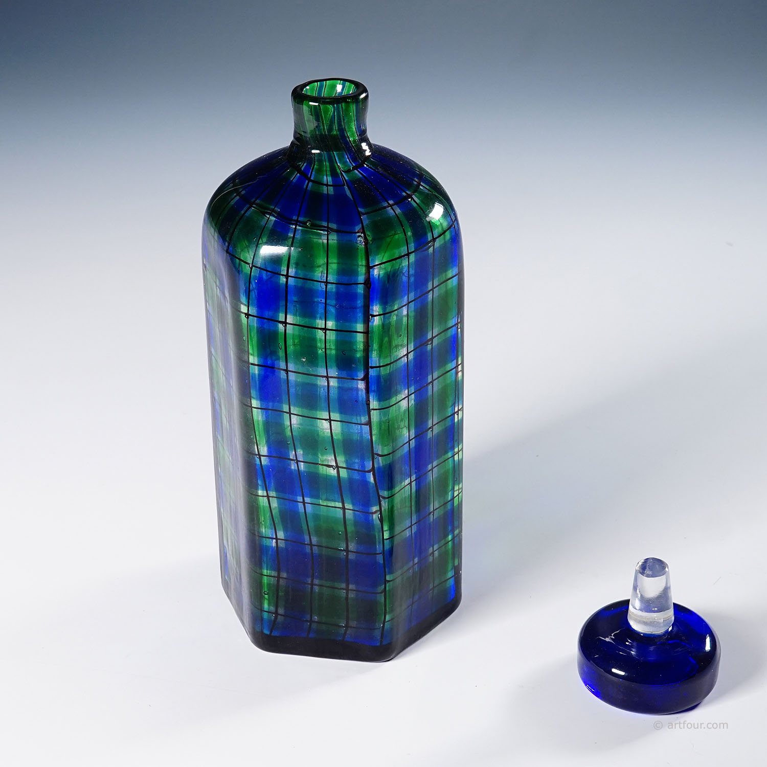 Vintage Barovier & Toso for Christian Dior Tartan Bottle