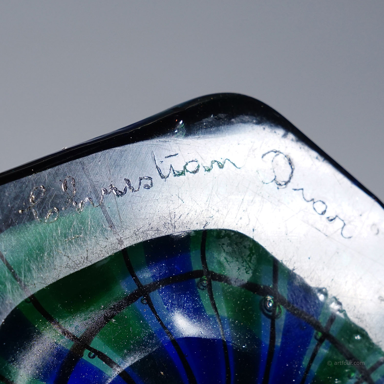 Vintage Barovier & Toso for Christian Dior Tartan Bottle