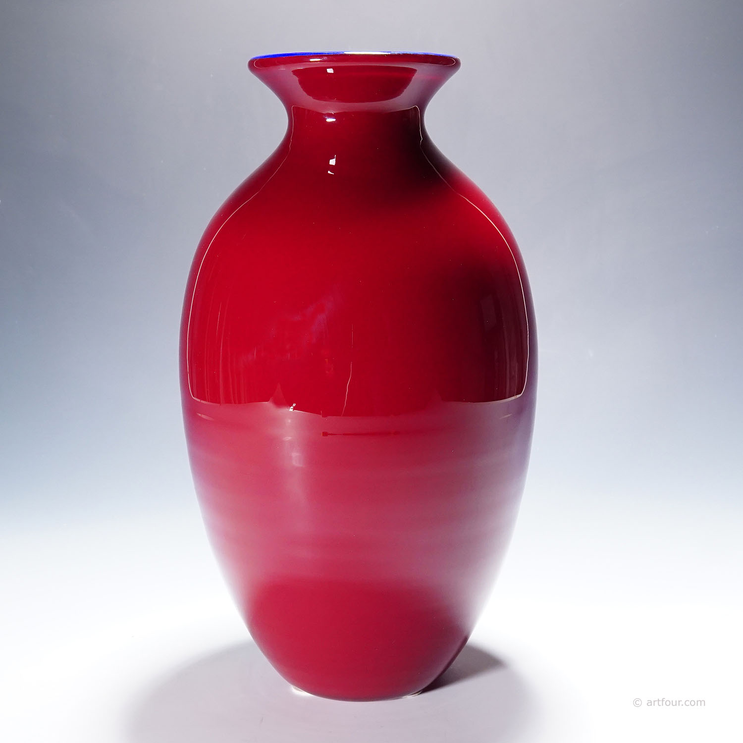 Vintage Gino Cenedese Glass Vase with Abstract Pattern 1960s