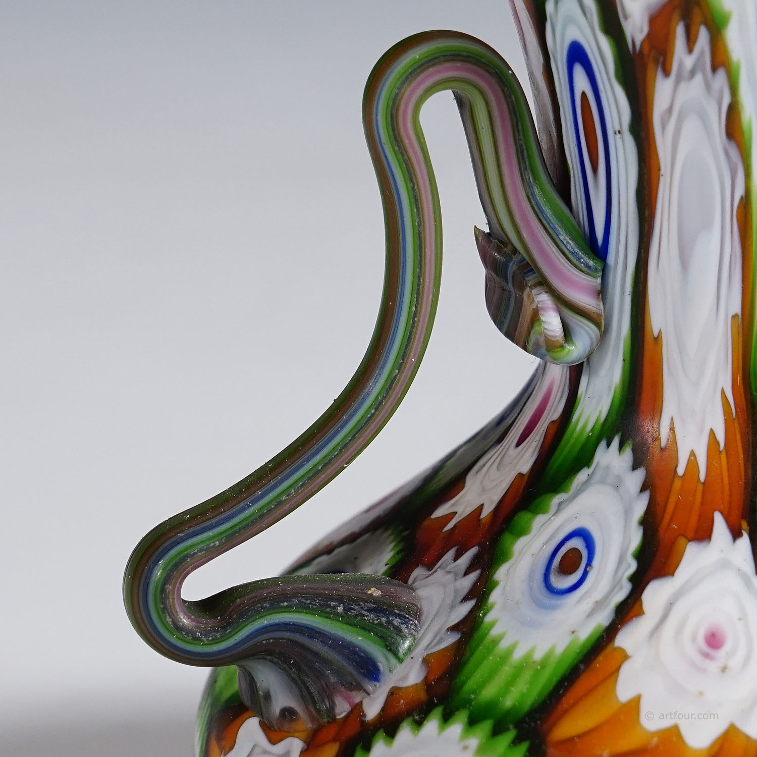 Great Multicolored Millefiori Vase, Fratelli Toso Murano ca. 1920s
