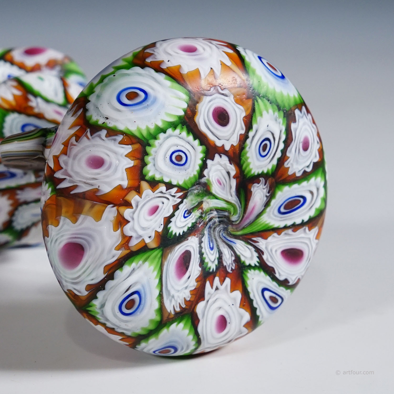Great Multicolored Millefiori Vase, Fratelli Toso Murano ca. 1920s
