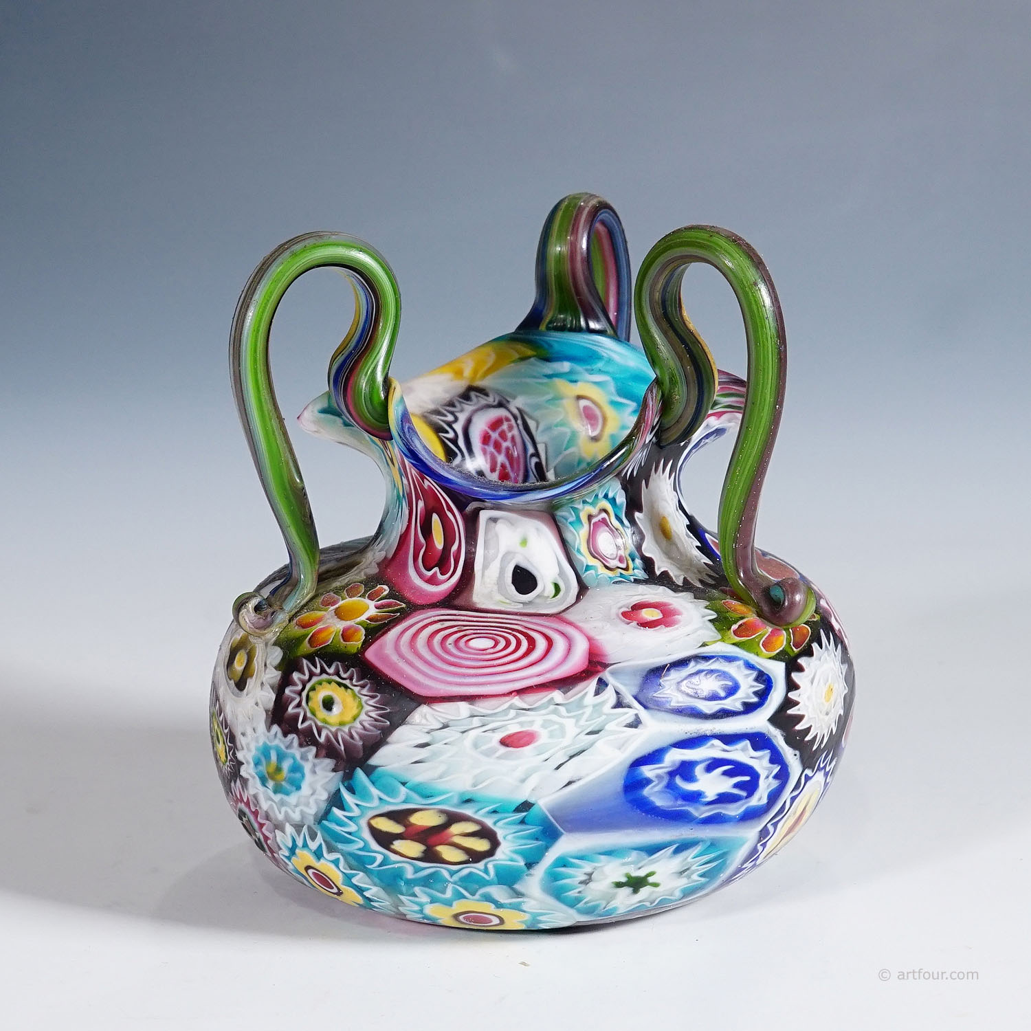 Multicolored Millefiori Vase, Fratelli Toso Murano ca. 1920s