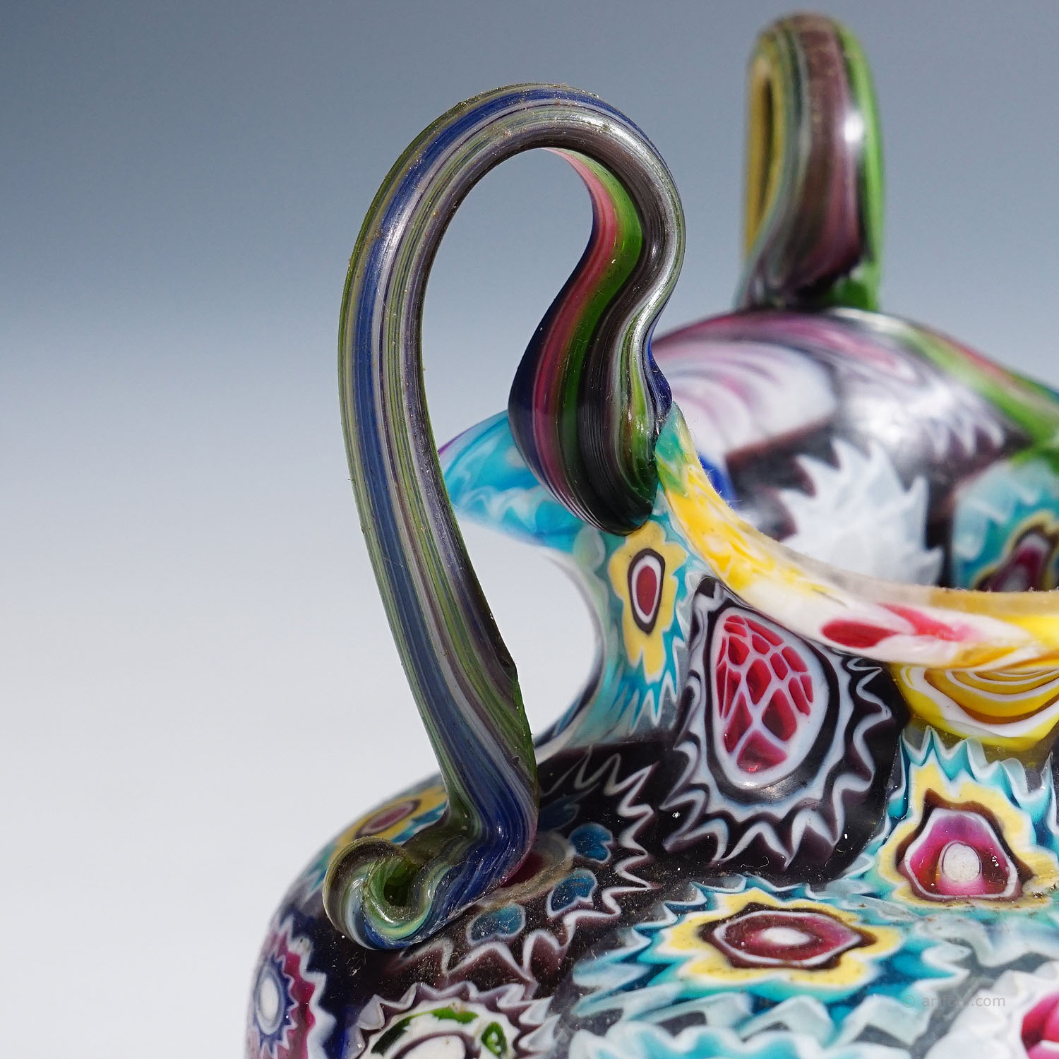 Multicolored Millefiori Vase, Fratelli Toso Murano ca. 1920s