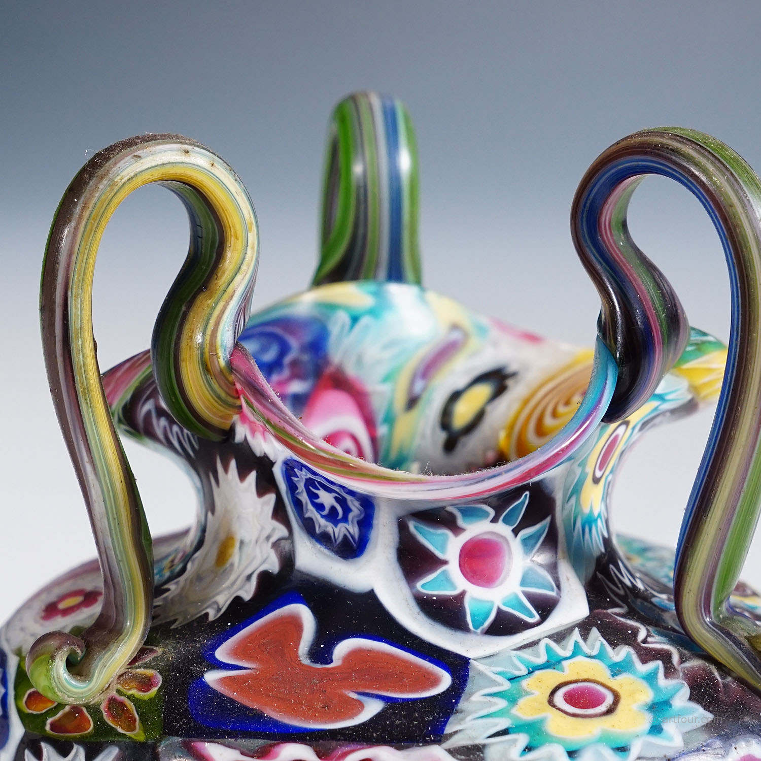 Multicolored Millefiori Vase, Fratelli Toso Murano ca. 1920s