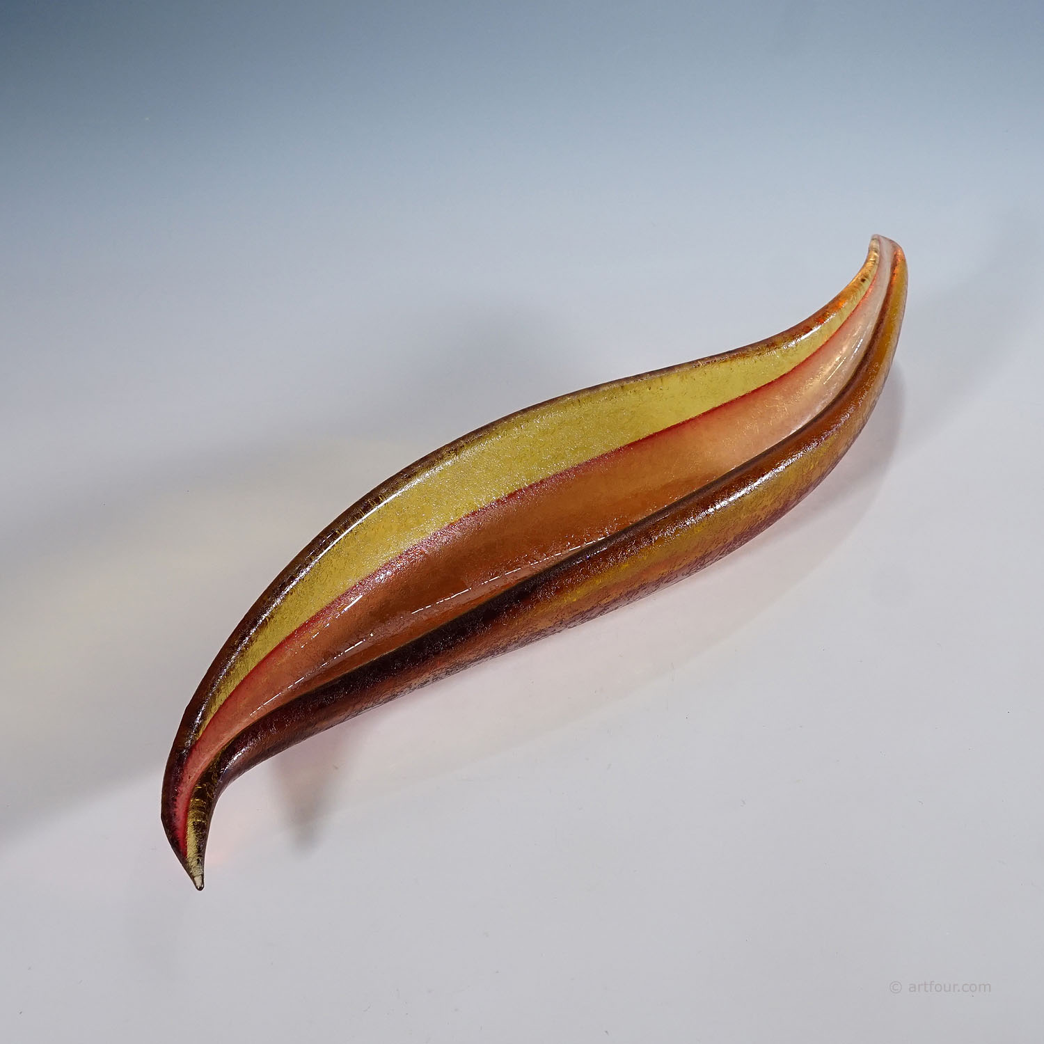Vintage Art Glass Bowl by Flavio Poli for Seguso Vetri D'Arte 1950s