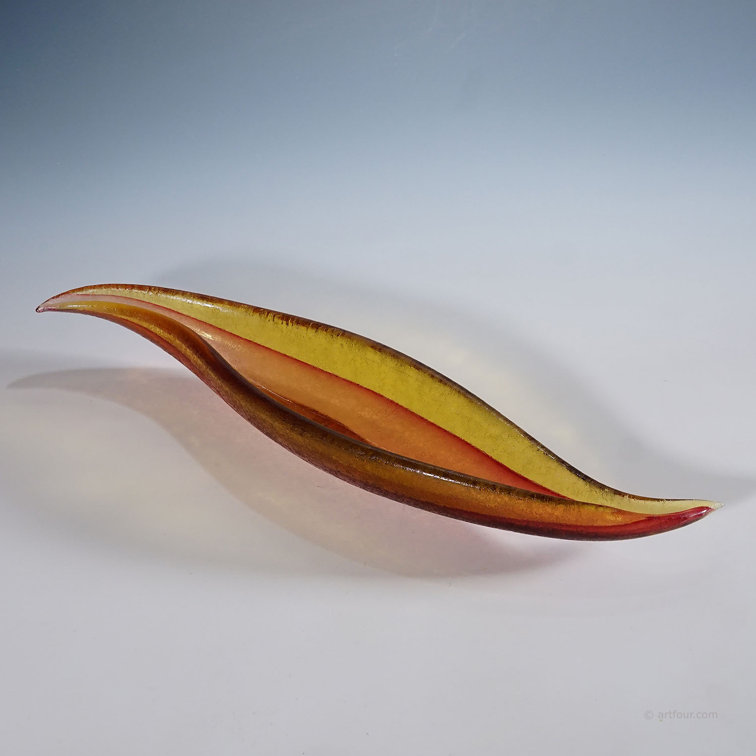 Vintage Art Glass Bowl by Flavio Poli for Seguso Vetri D'Arte 1950s