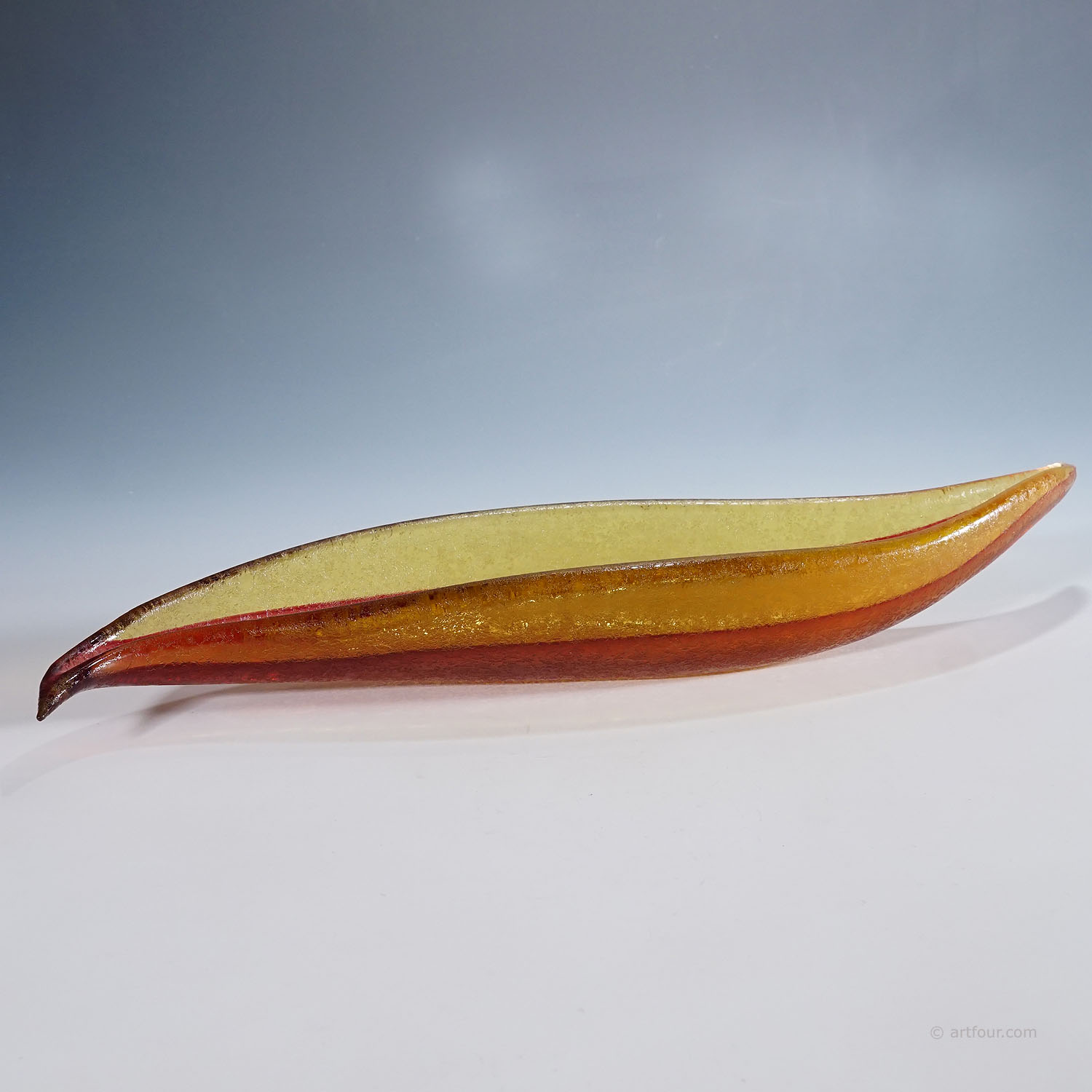 Vintage Art Glass Bowl by Flavio Poli for Seguso Vetri D'Arte 1950s