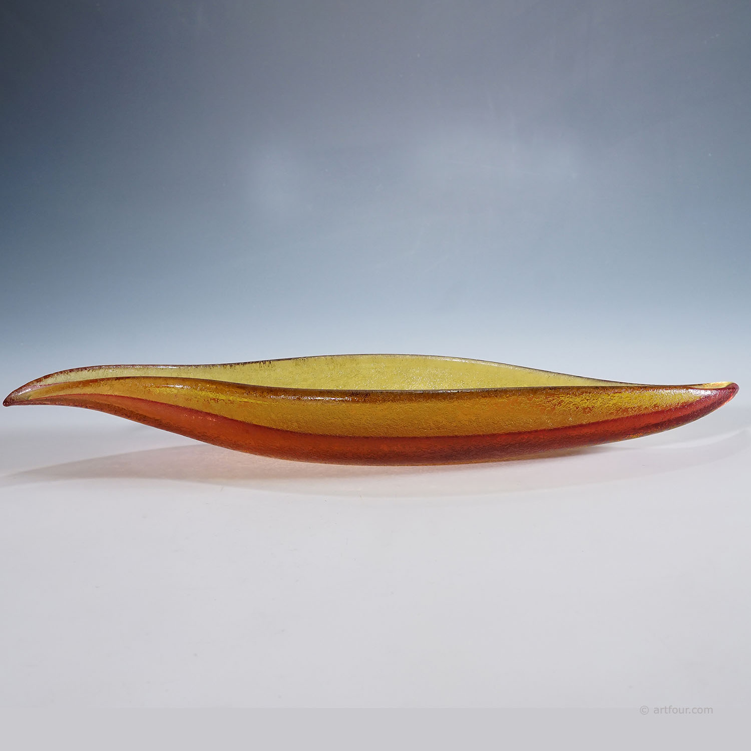 Vintage Art Glass Bowl by Flavio Poli for Seguso Vetri D'Arte 1950s