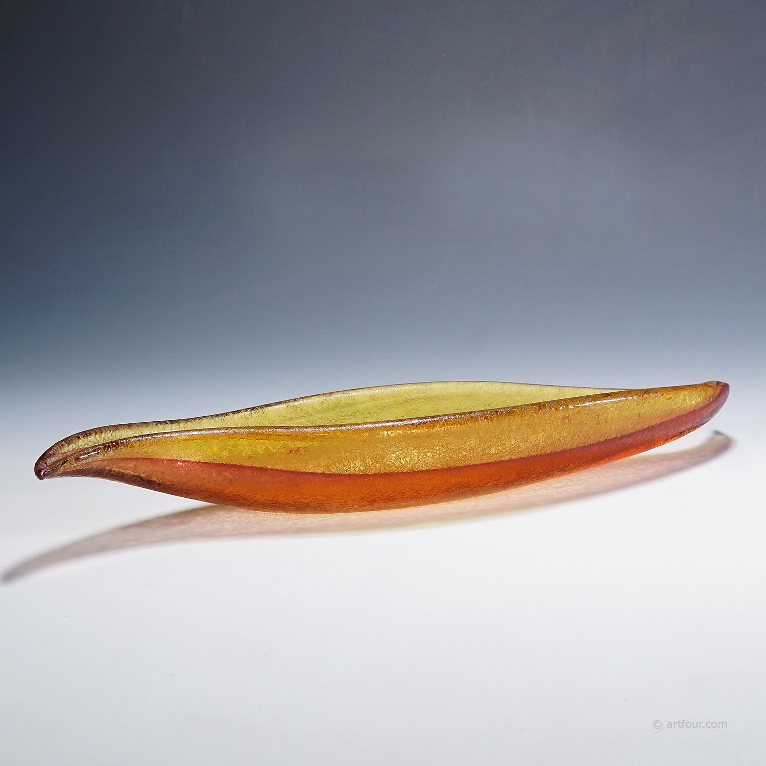 Vintage Art Glass Bowl by Flavio Poli for Seguso Vetri D'Arte 1950s