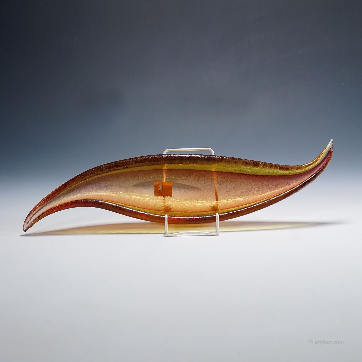 Vintage Art Glass Bowl by Flavio Poli for Seguso Vetri D'Arte 1950s
