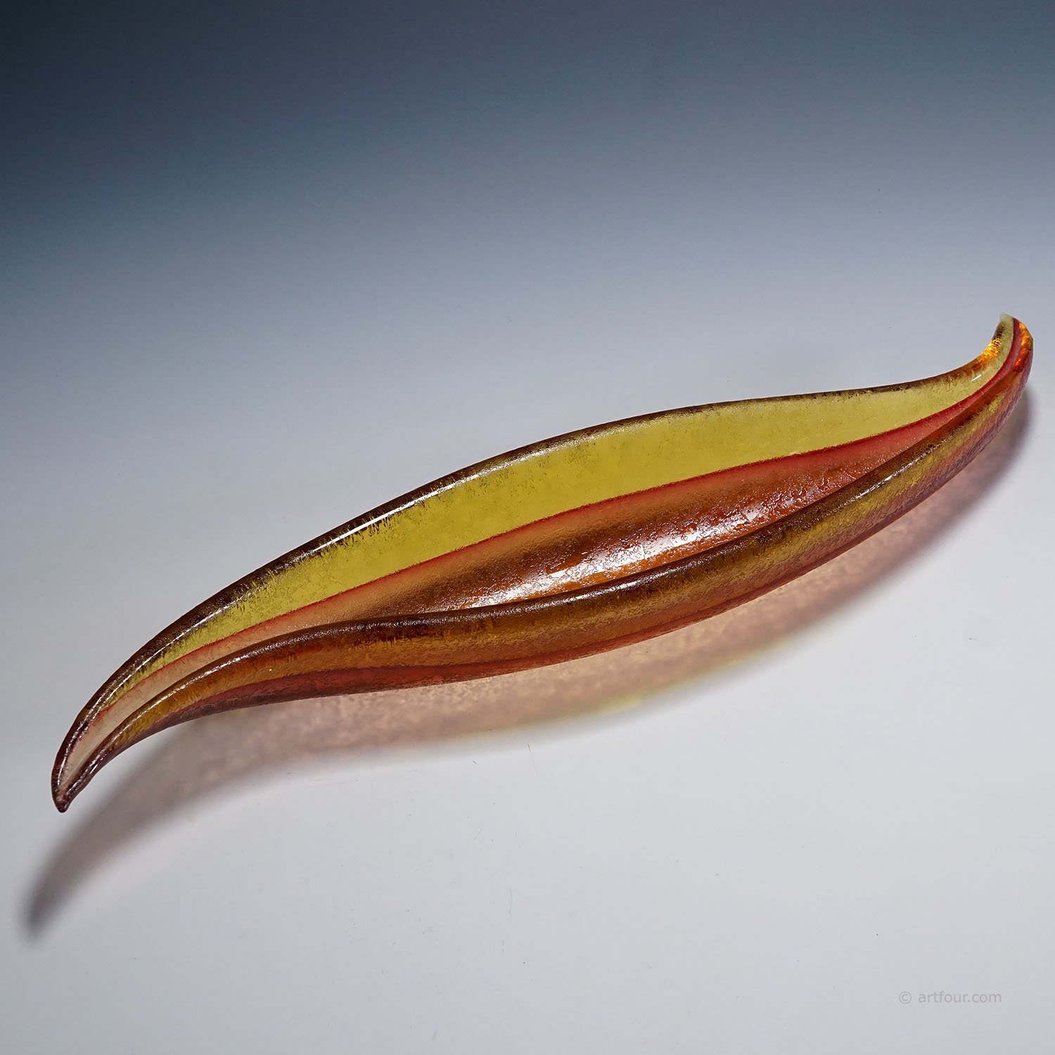 Vintage Art Glass Bowl by Flavio Poli for Seguso Vetri D'Arte 1950s