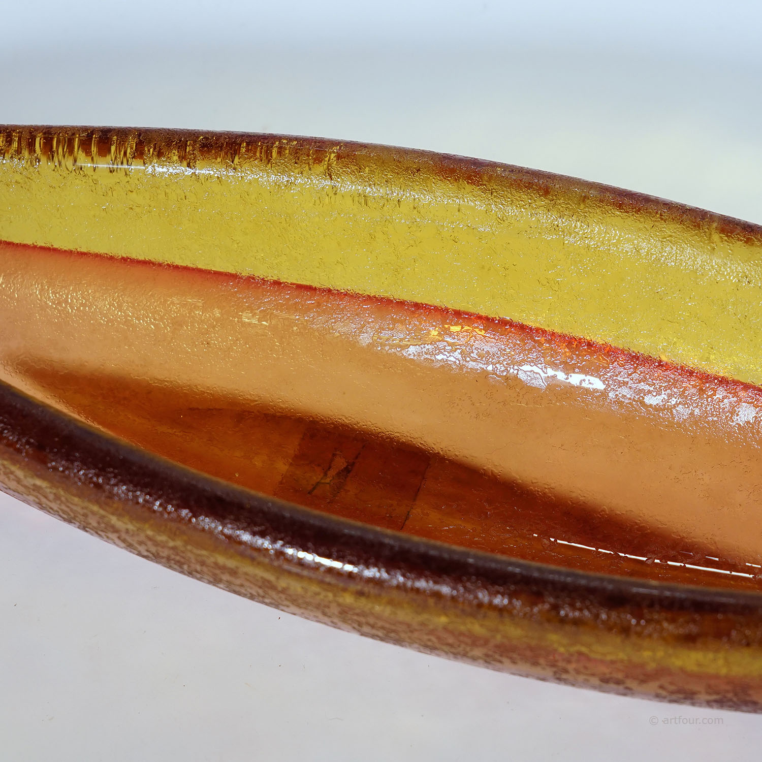 Vintage Art Glass Bowl by Flavio Poli for Seguso Vetri D'Arte 1950s