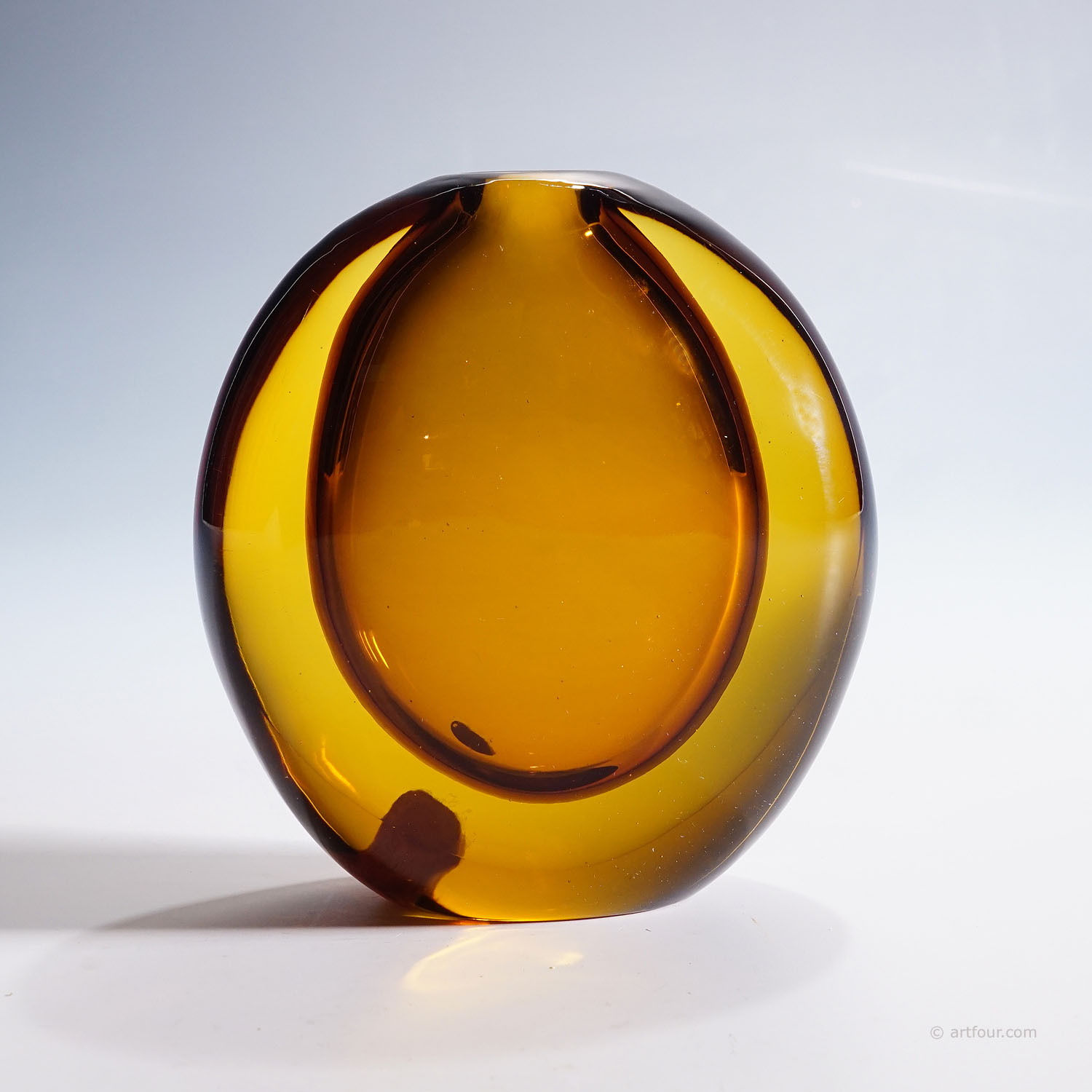 Vintage Art Glass Vase by Flavio Poli for Seguso Vetri D'Arte 1950s