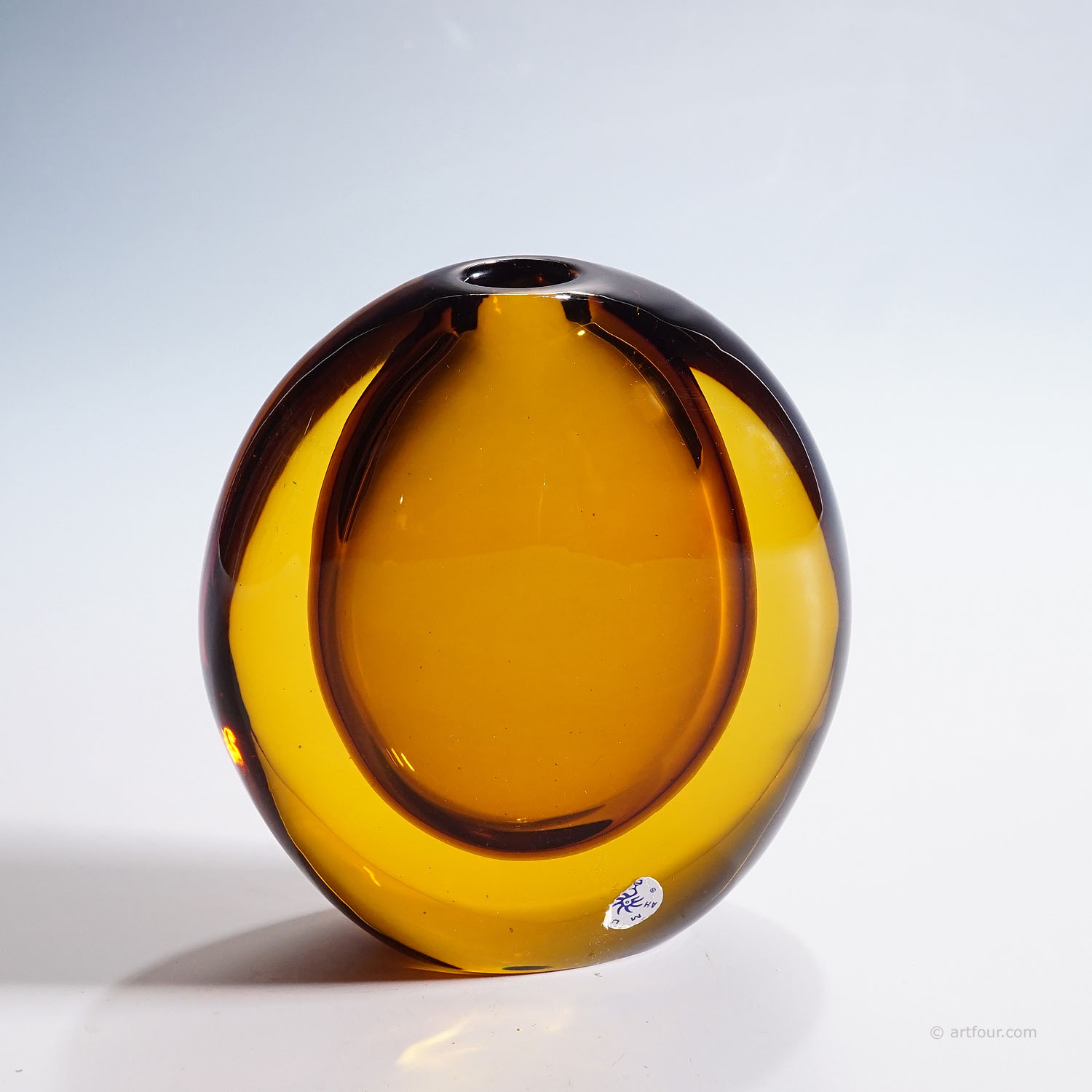 Vintage Art Glass Vase by Flavio Poli for Seguso Vetri D'Arte 1950s
