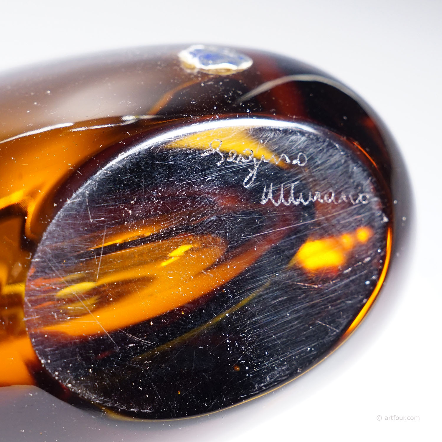 Vintage Art Glass Vase by Flavio Poli for Seguso Vetri D'Arte 1950s