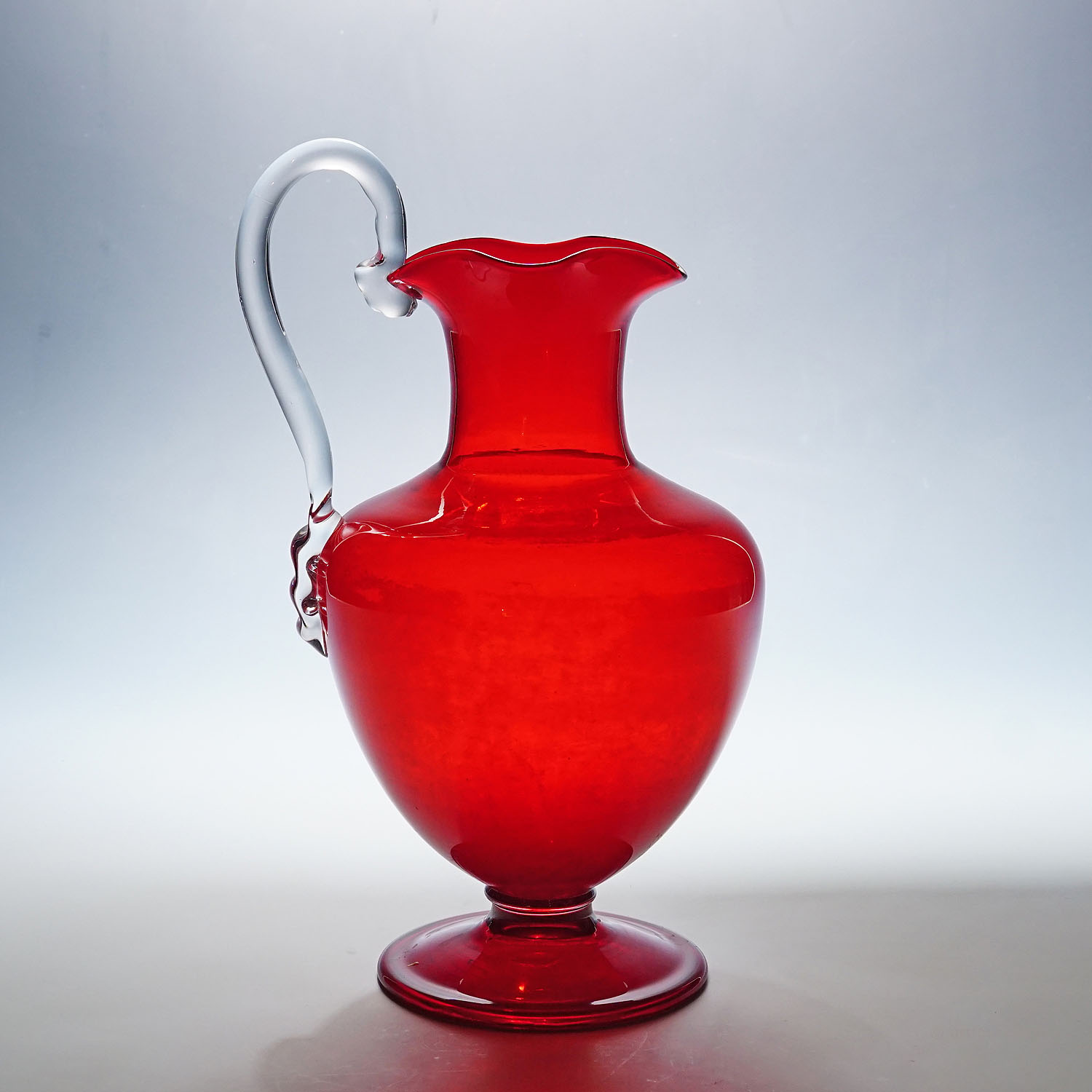 Vetro Soffiato Glass Jug Tiziano, Venini Murano ca. 1950s