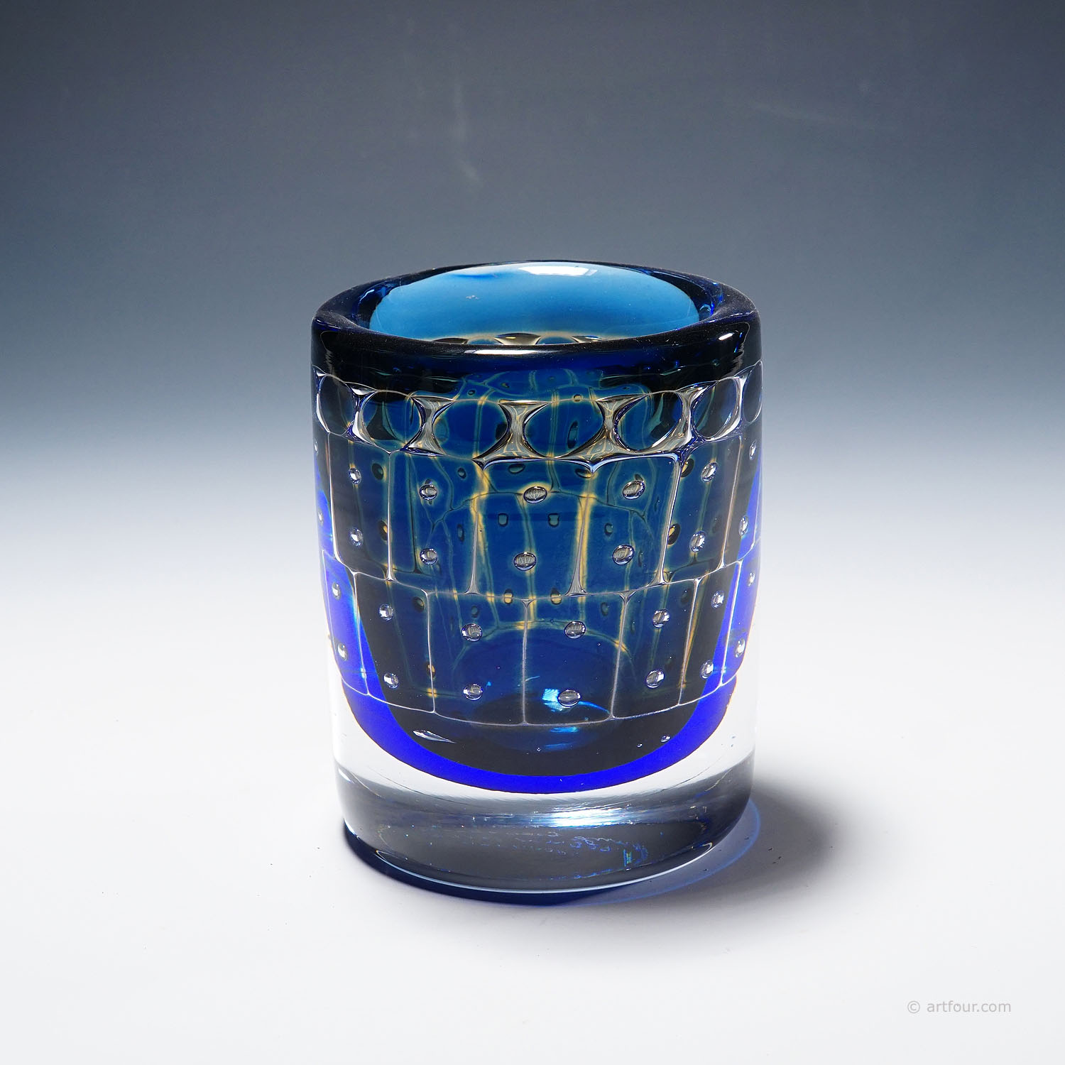Heavy Ariel Glass Vase by Ingeborg Lundin for Orrefors, Sweden 1966