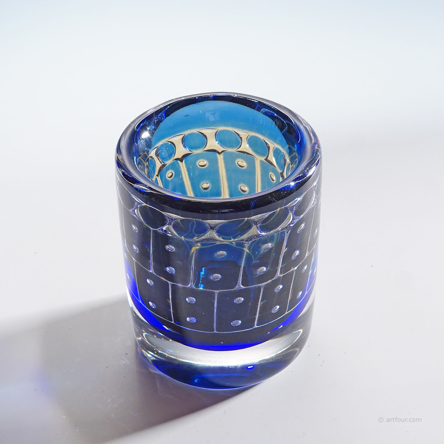 Heavy Ariel Glass Vase by Ingeborg Lundin for Orrefors, Sweden 1966