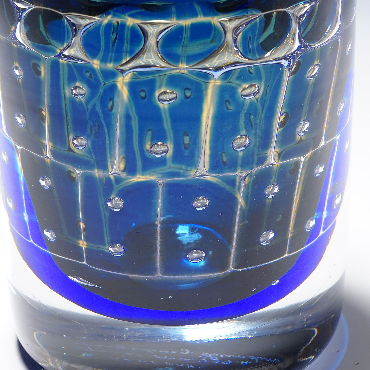 Heavy Ariel Glass Vase by Ingeborg Lundin for Orrefors, Sweden 1966