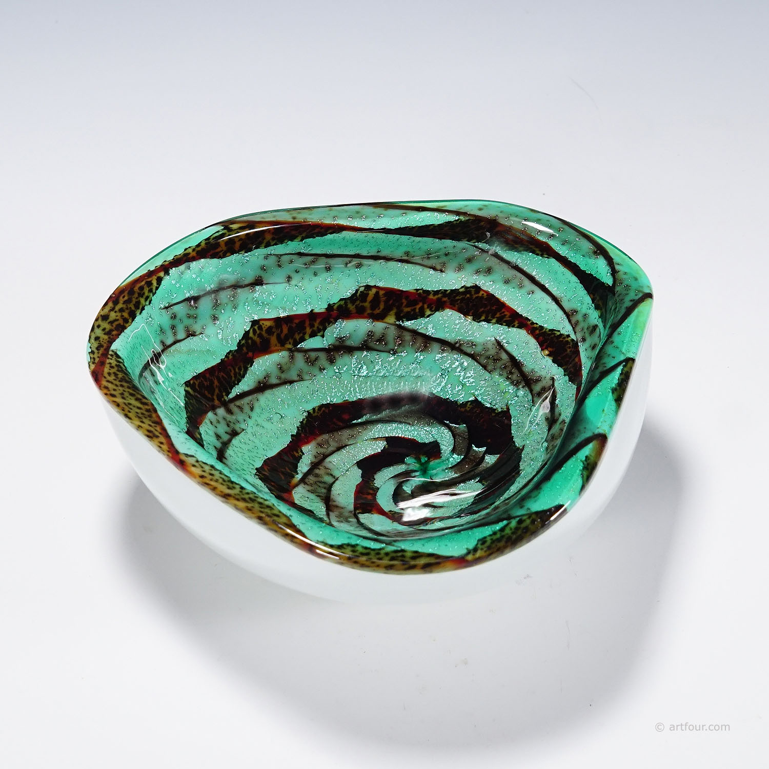 Alfredo Barbini attr. Murano Glass Bowl, Venice 1960s