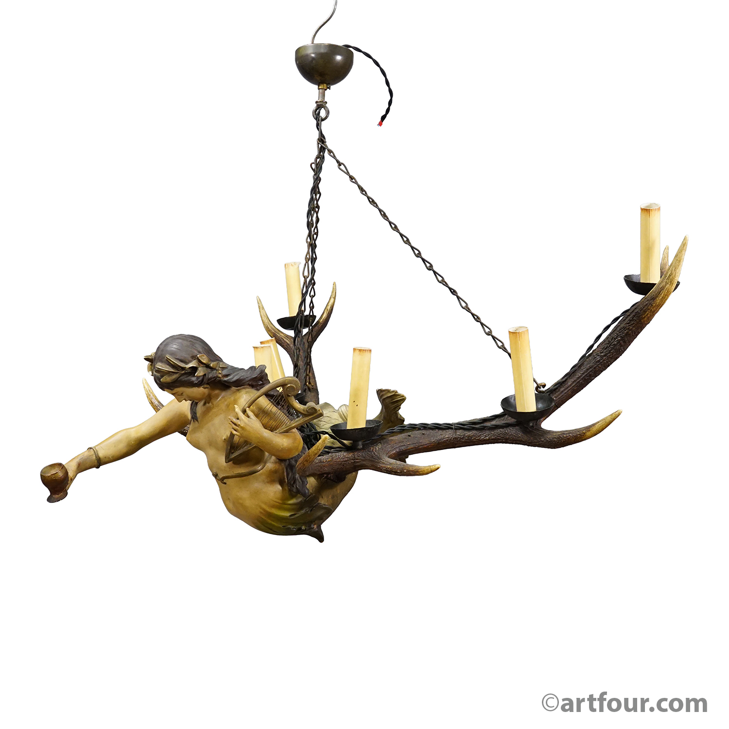 Antique Lusterweibchen of a Mermaid ca. 1900