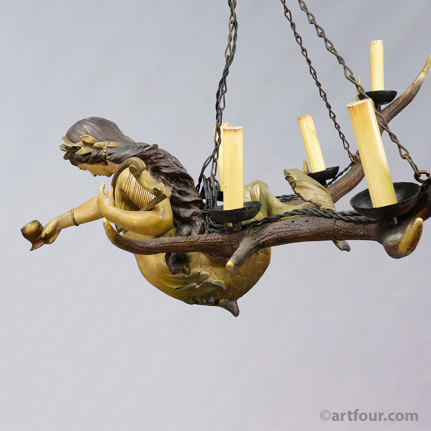 Antique Lusterweibchen of a Mermaid ca. 1900