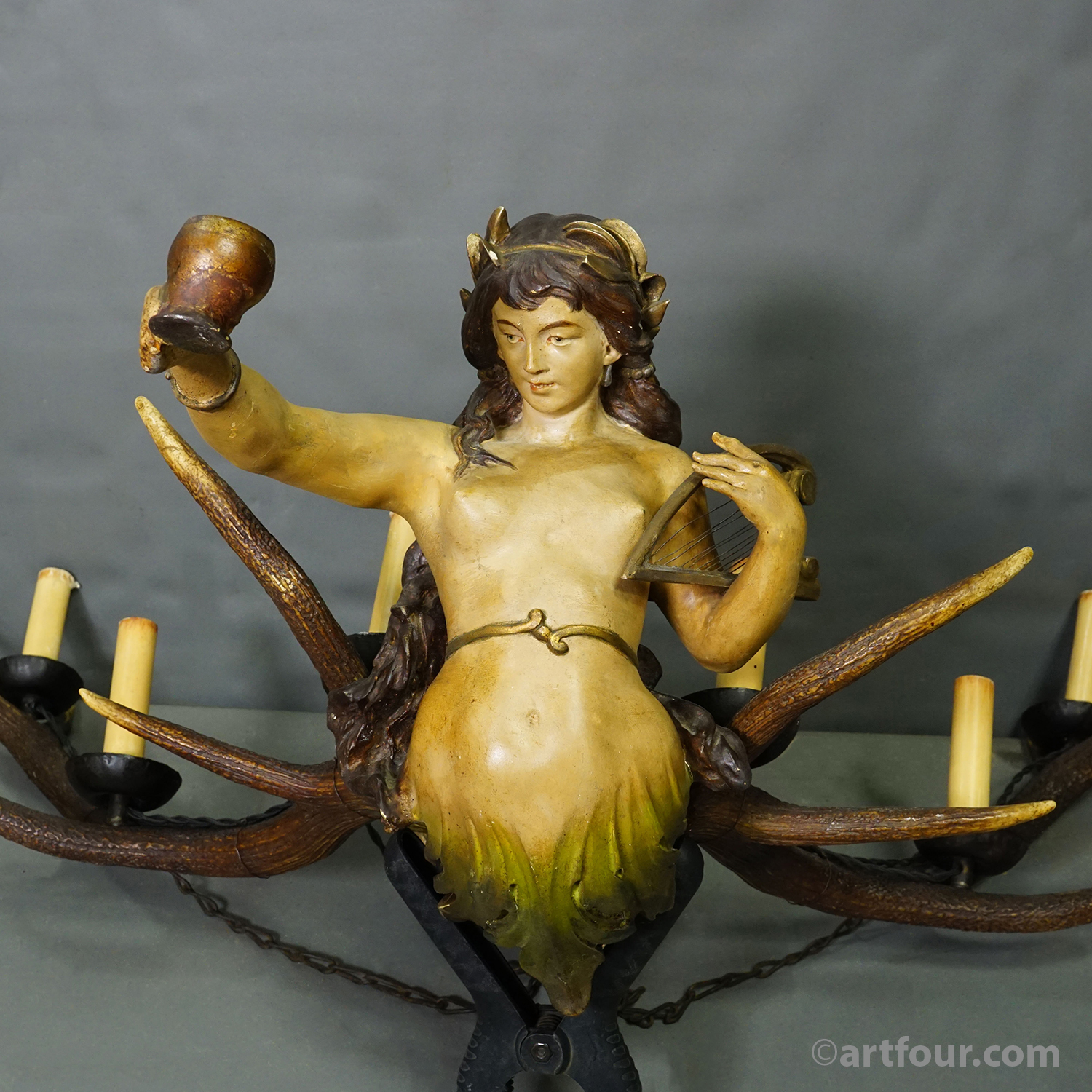 Antique Lusterweibchen of a Mermaid ca. 1900
