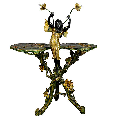 19th Century Venetian Grotto Table with Fairy Tale Elf.