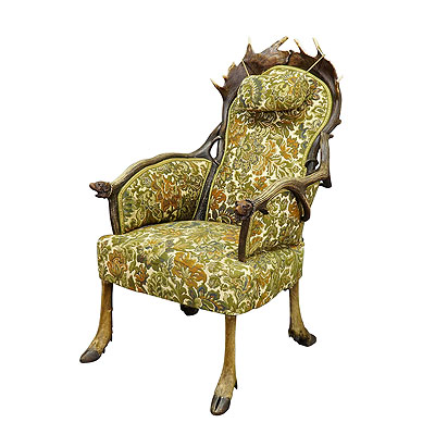Antique Antler Easy Chair by H.F.C Rampendahl ca. 1880.