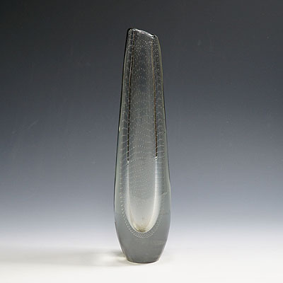 image of Vintage Art Glass Vase by Gunnel Nyman for Nuutajarvi Notsio 1940s